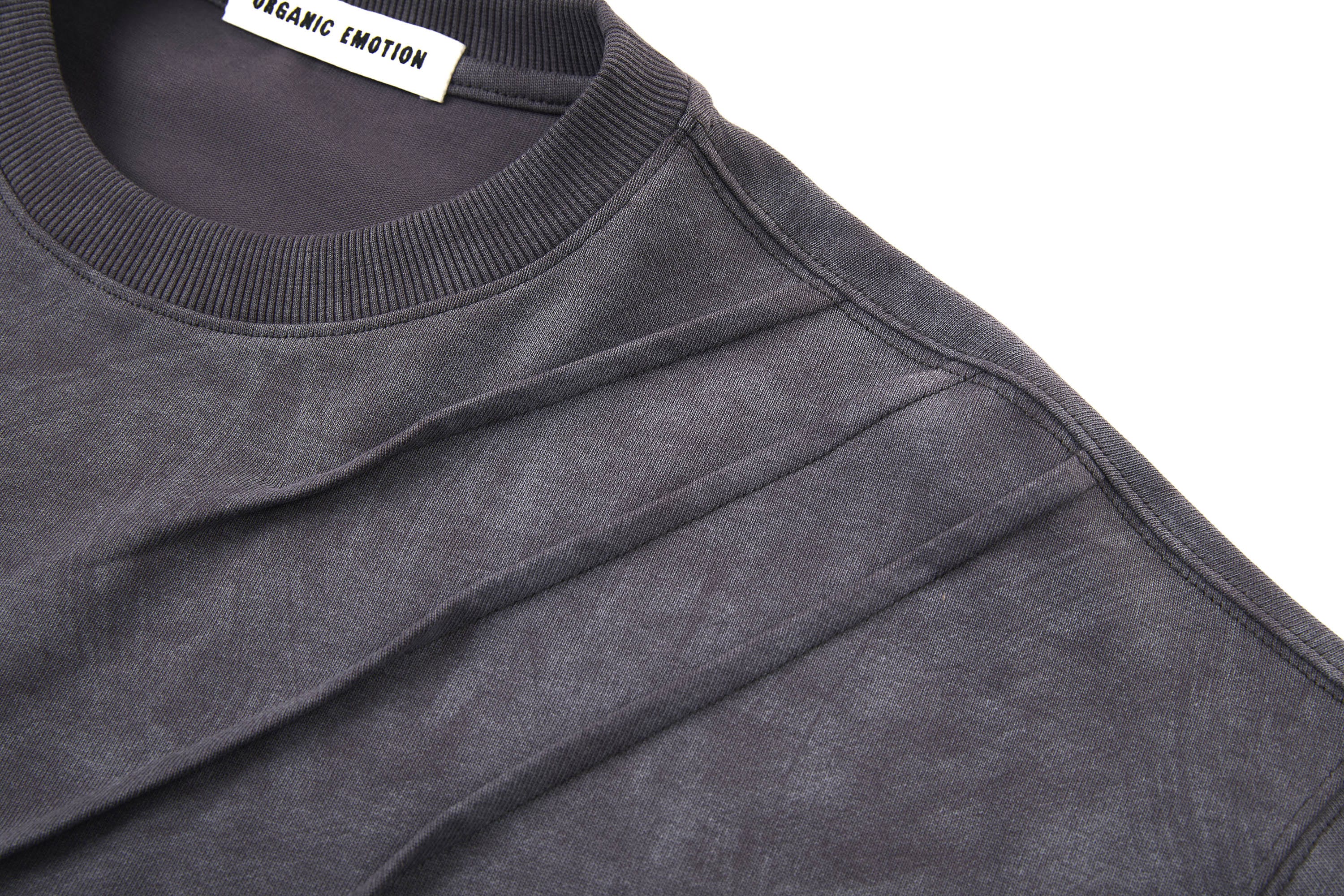 ORGANIC EMOTION Scratch Spliced Washed T-Shirt