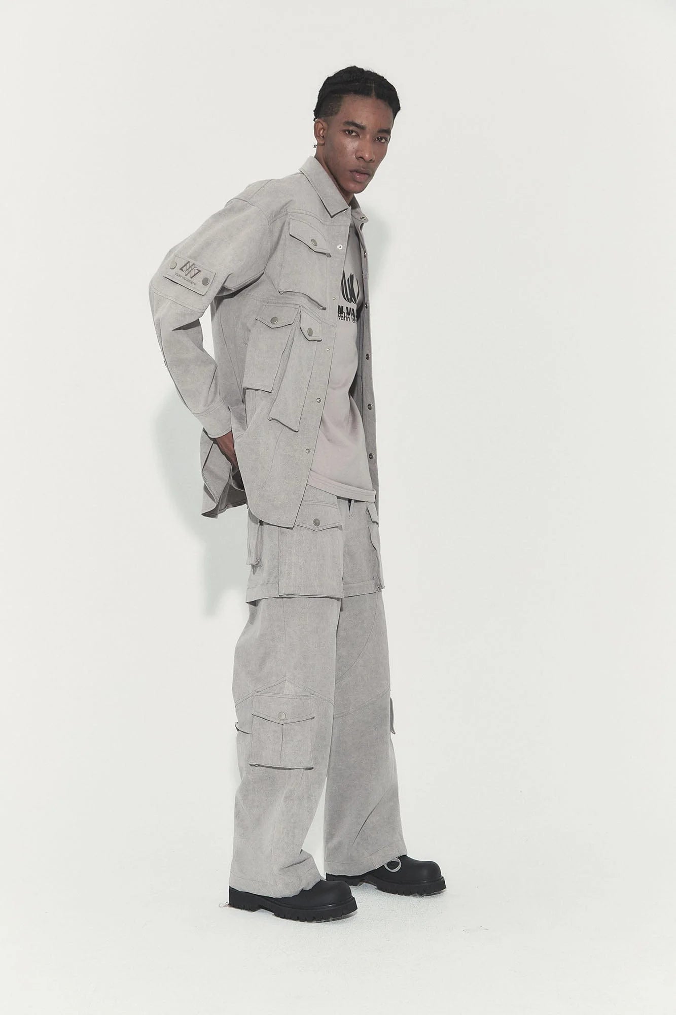 VANN VALRENCE Detachable Washed Multi-Pocket Cargo Pants