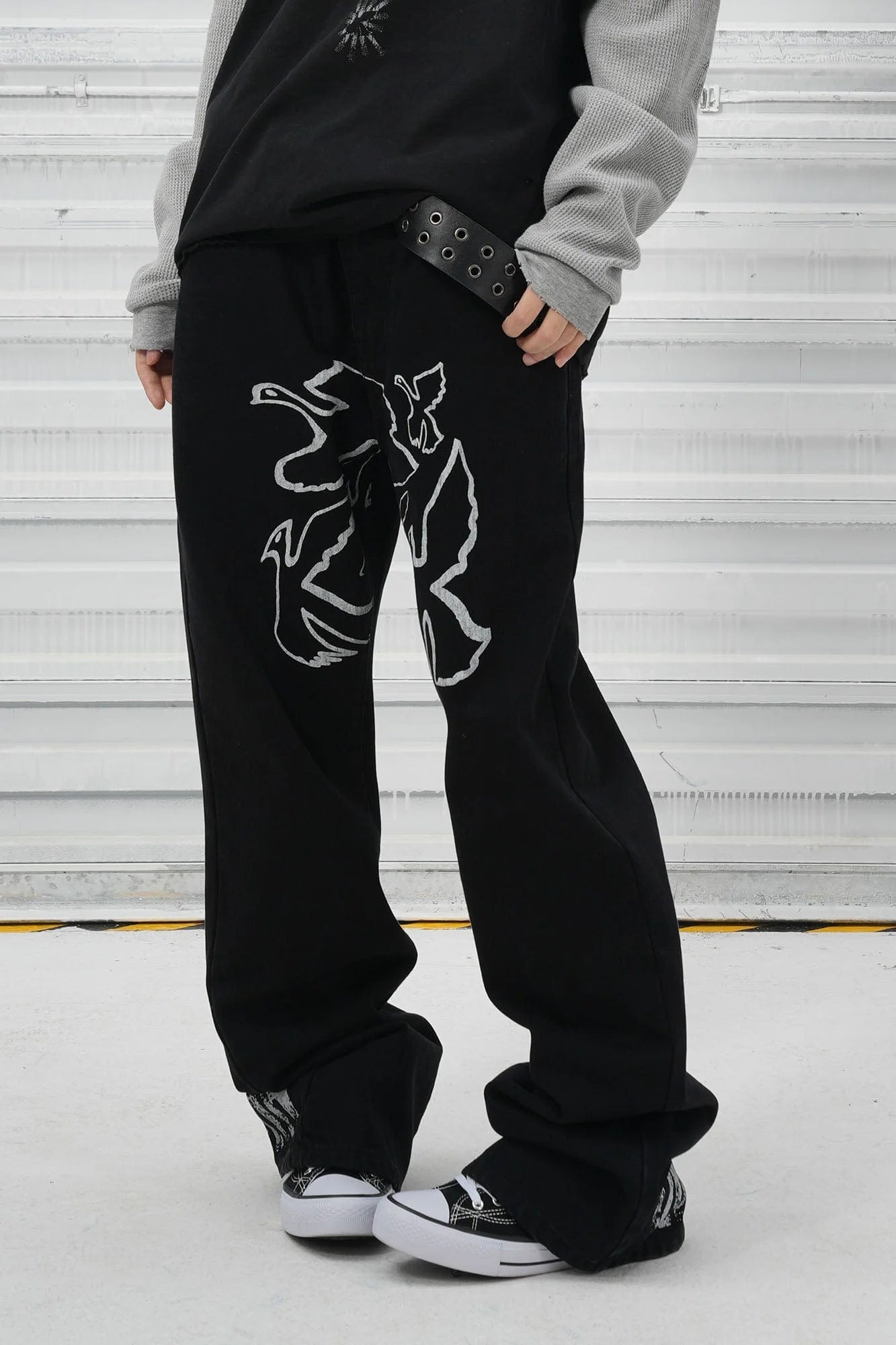VINKID Flock of Doves Graphic Jeans