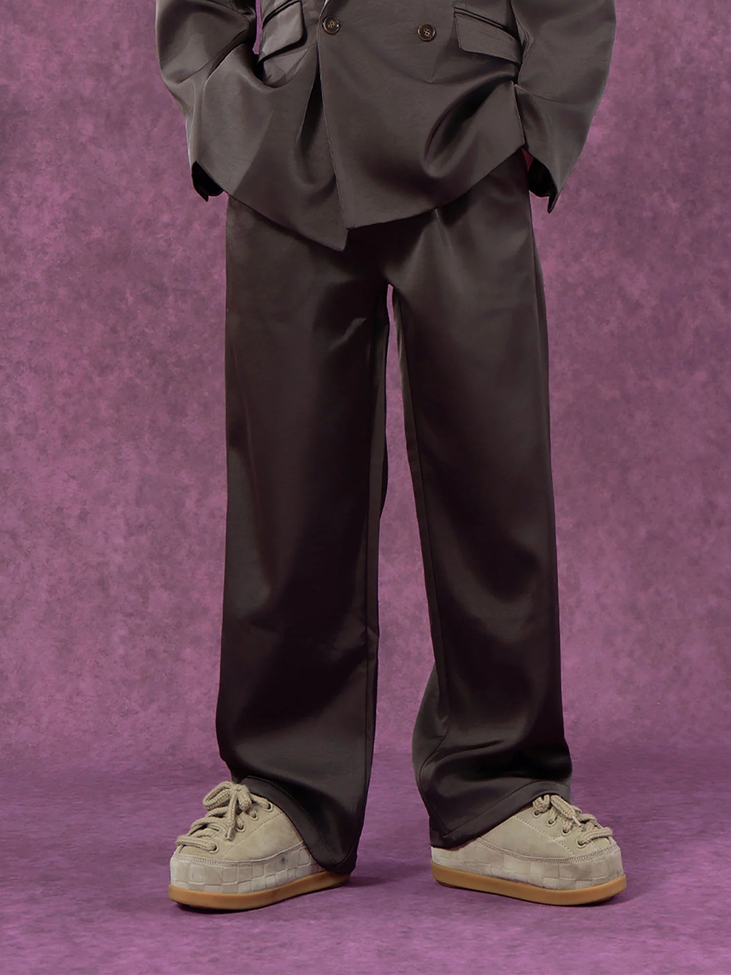 CLP Satin Straight-Leg Pants