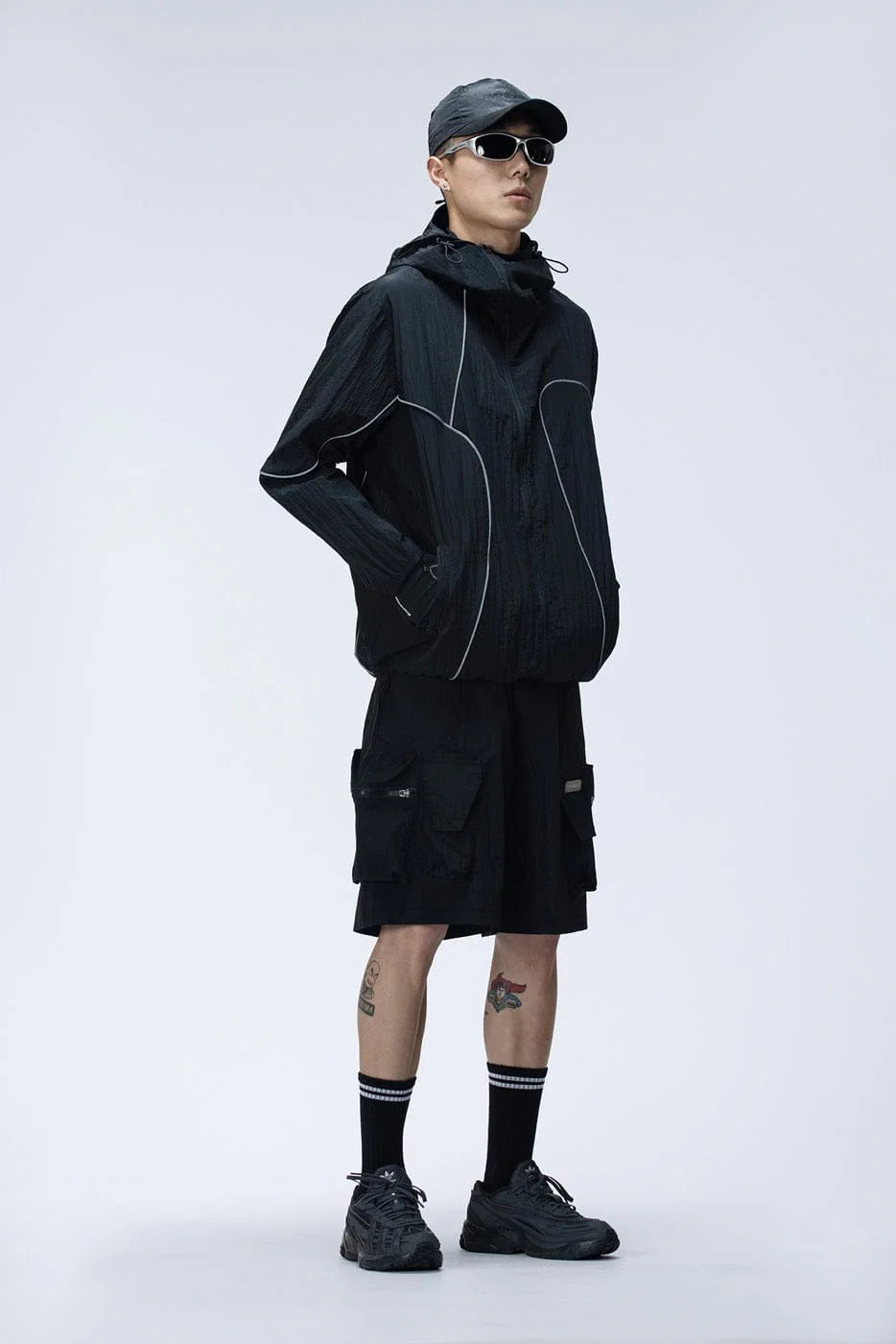 ENSHADOWER Reflective Stripes UV-Protection Crinkled Jacket