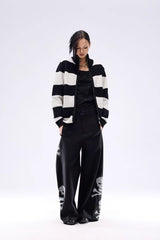 NOTHINGNESS WORLD Skull Graphic Wide-Leg Sweatpants