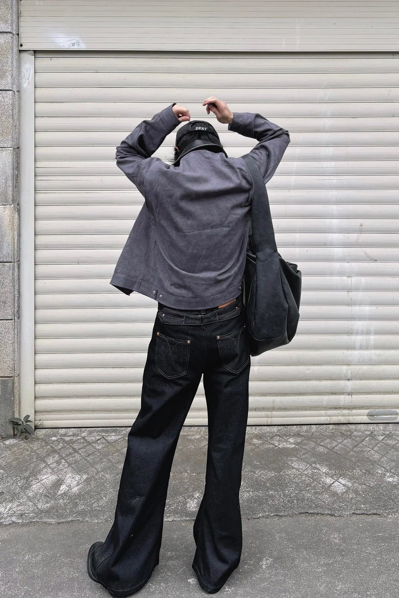 OKAYTHXBYE Essential Contrast Collar Washed Jacket