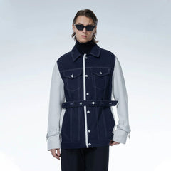 LOSTNFOUND Spliced Stitch Strappy Jacket