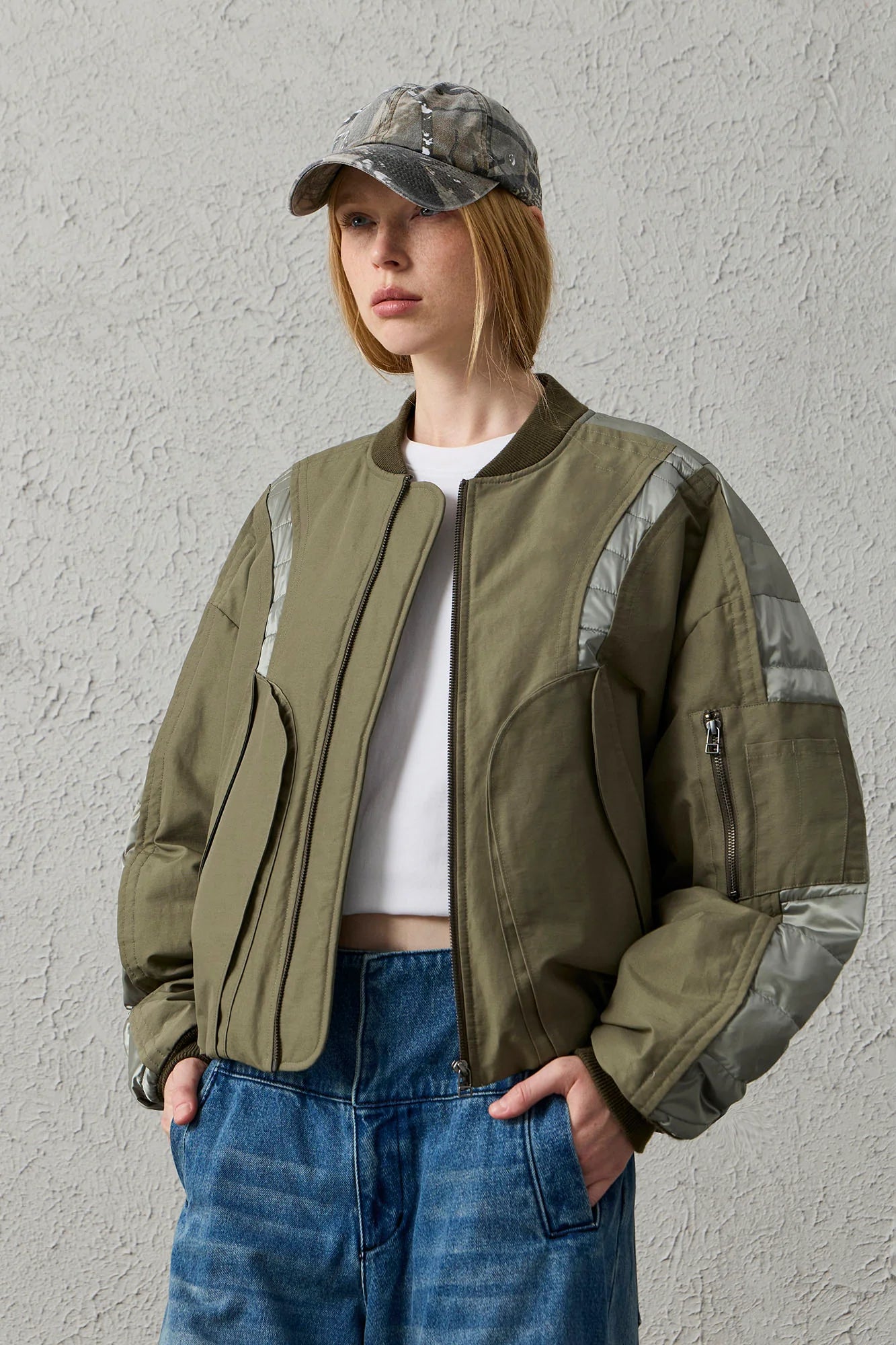 ORGANIC EMOTION Waterproof MA-1 Down Bomber Jacket