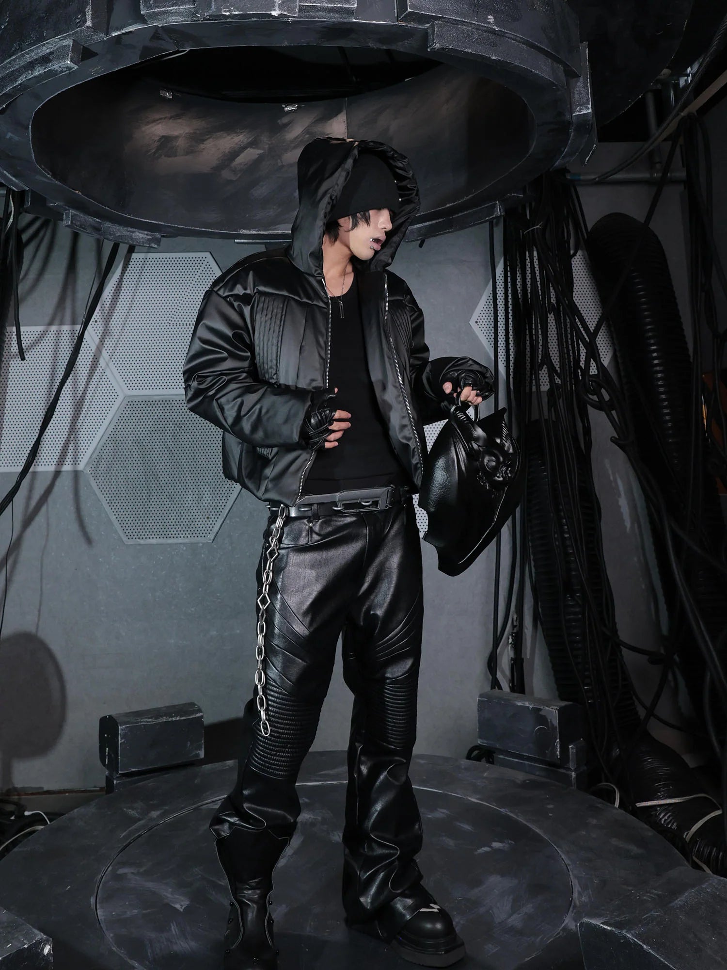 SSIN7 Tactical Padded Armor Hooded Jacket