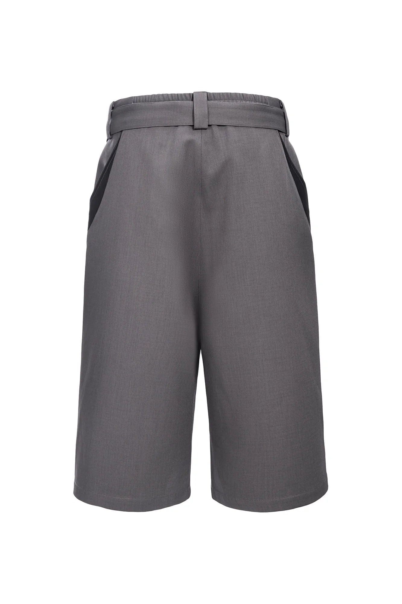 CATSSTAC Pleated Belted Wide-Leg Shorts