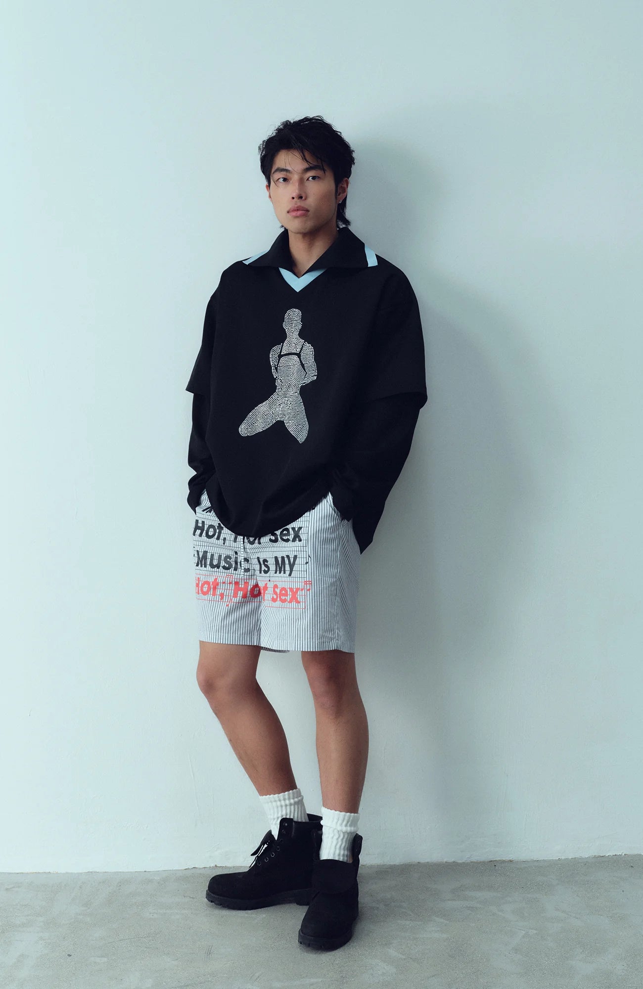 KADAKADA Diamond Graphic Layered Jersey