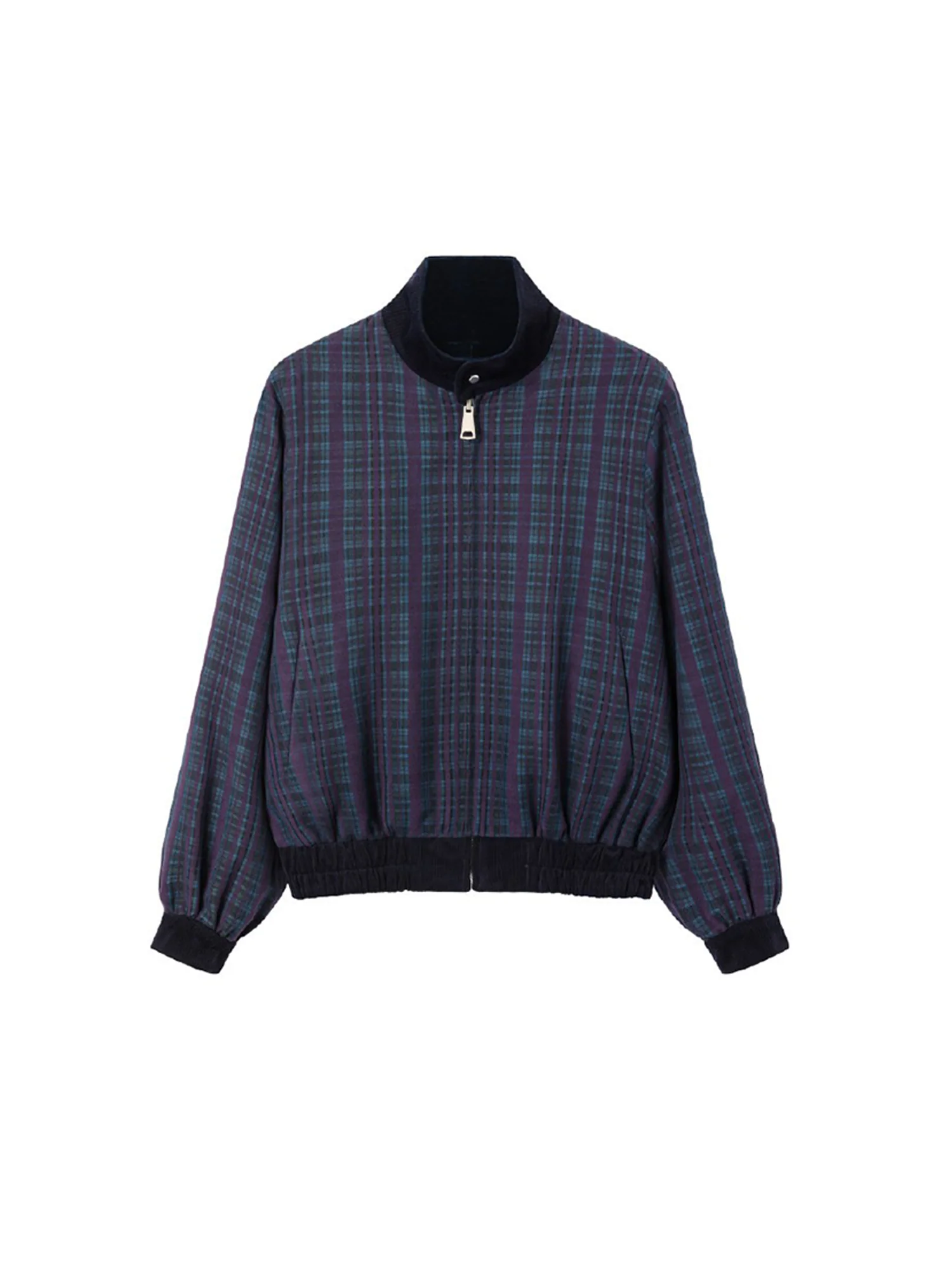 ALVNG AR ANTS Reversible Velvet  Plaid Jacket