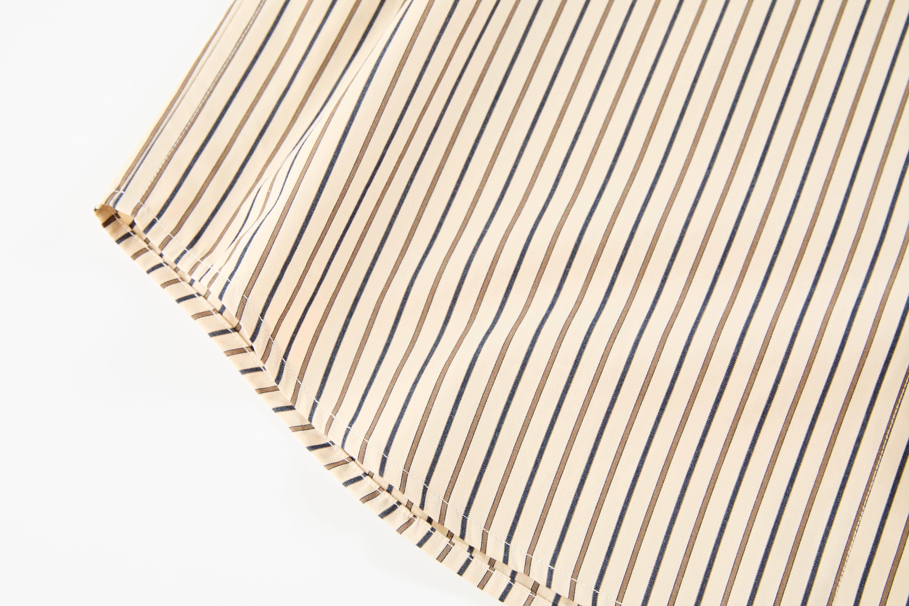 ORGANIC EMOTION Striped Drawstring Hooded Shirt