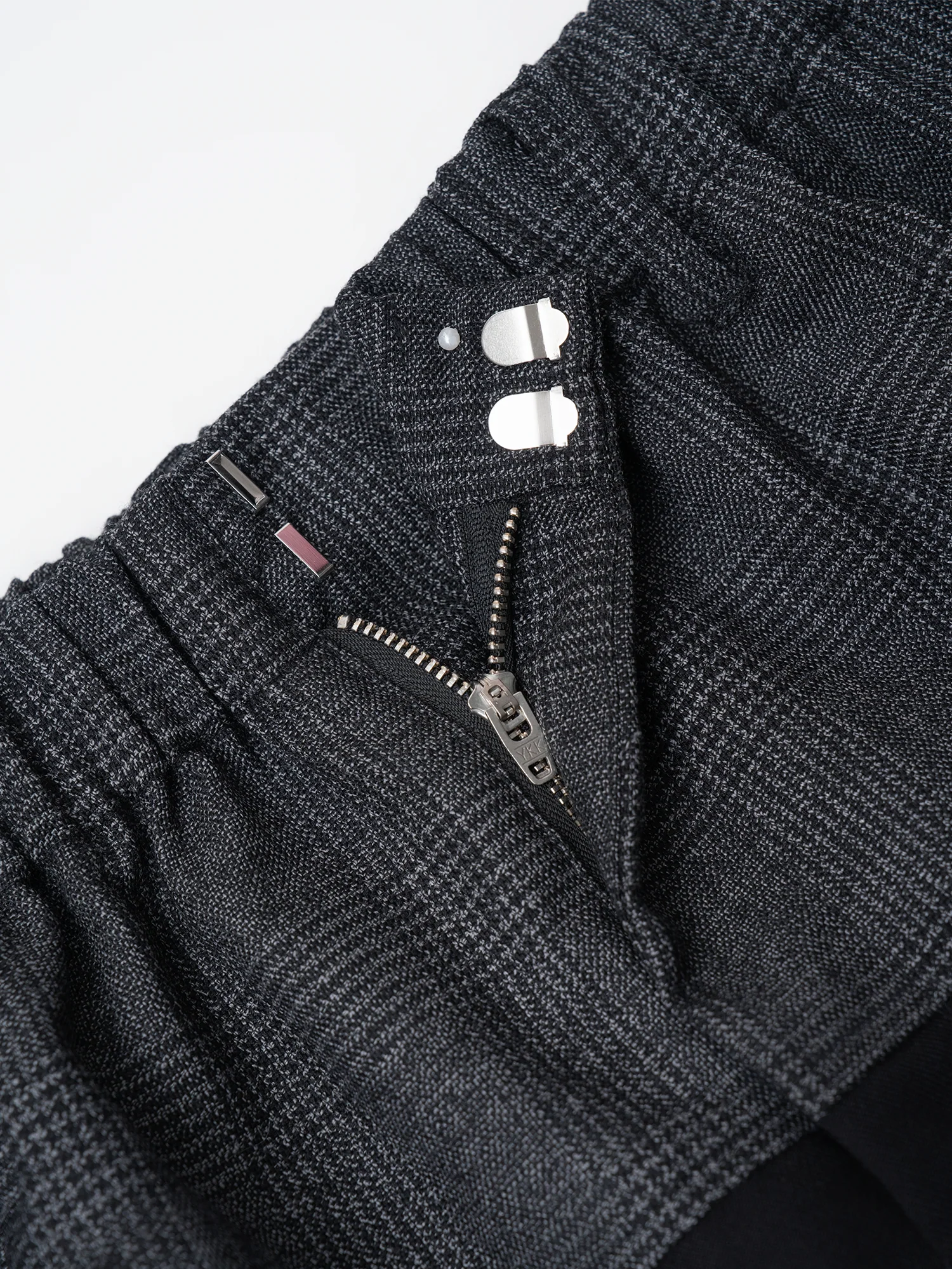 OUYANG WENJUN Contrast Spliced Elastic-Waist Trousers