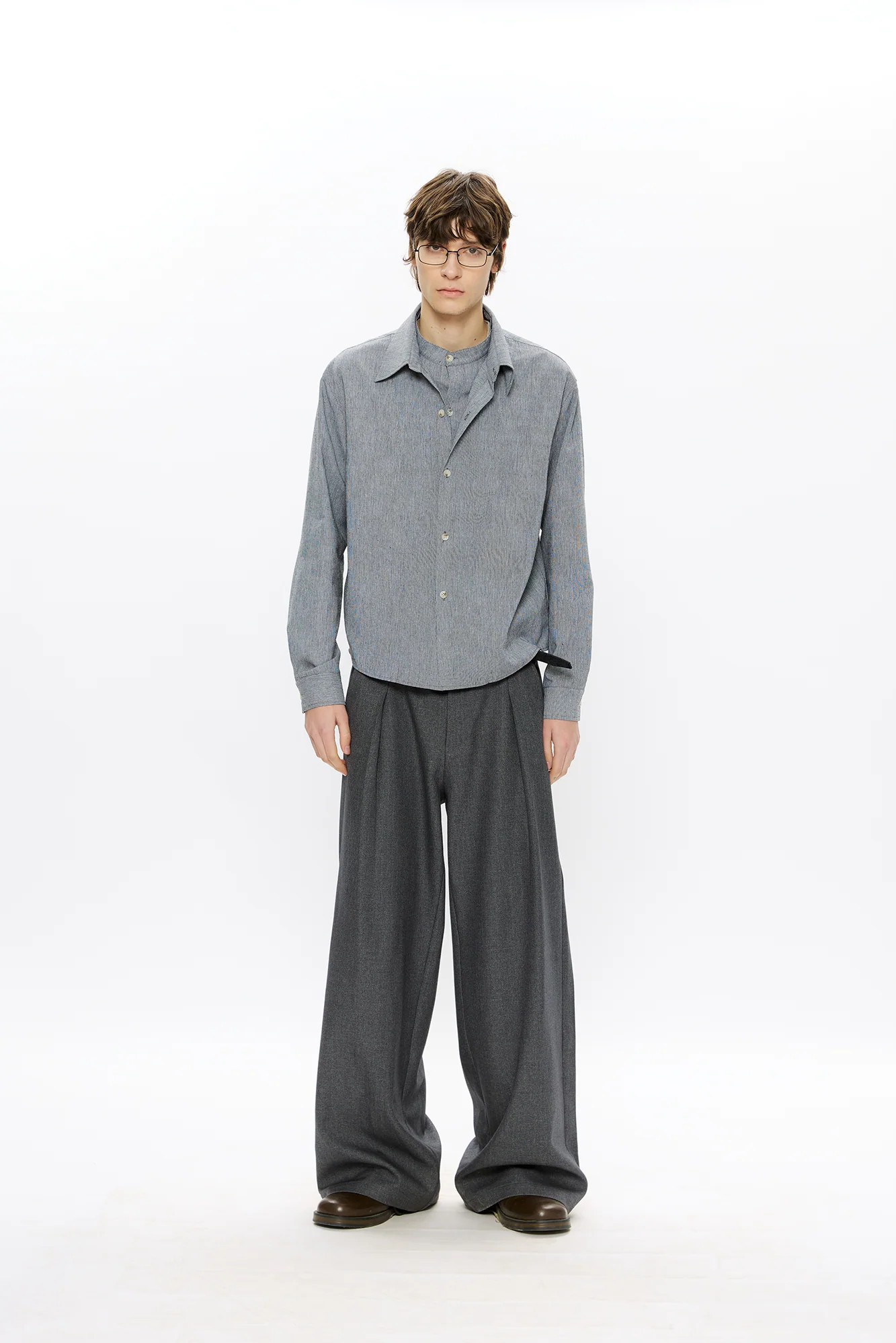 KREATE Linen Layered Check Shirt