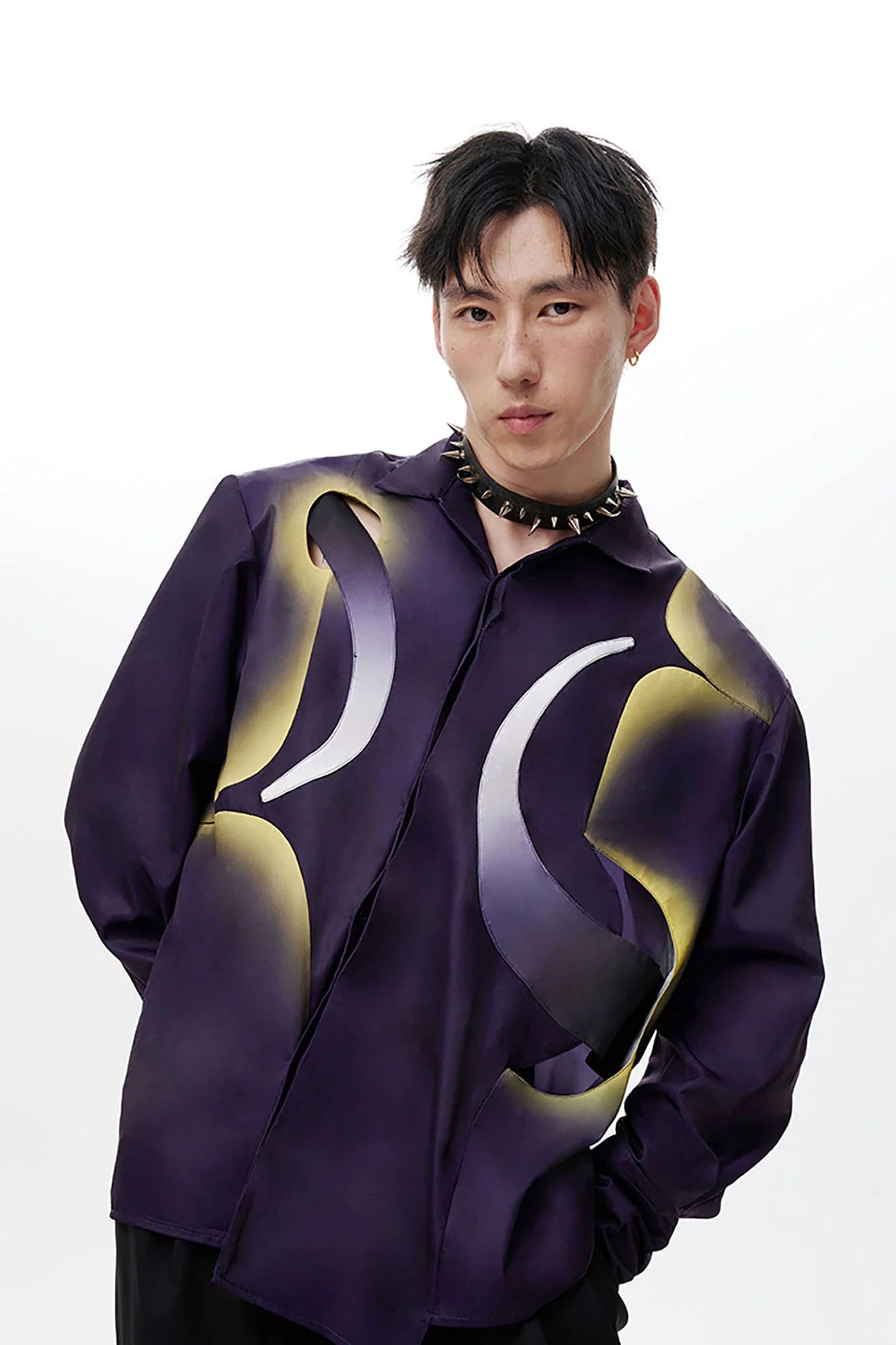 TUIMU Deconstructed Abstract Moon Star Shirt