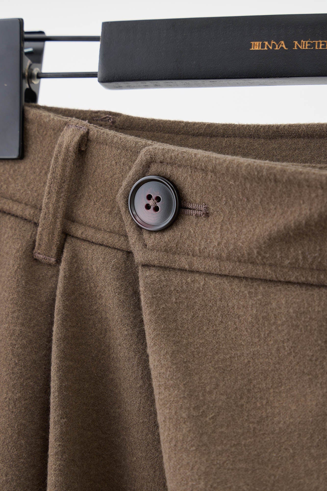 ILNya Nieternite Nifutur Distressed Hem Asymmetrical Fly Trousers
