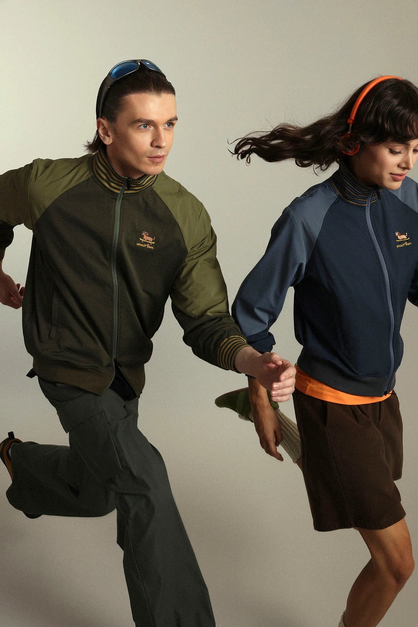 UMAMIISM Contrast Raglan Waterproof Track Jacket