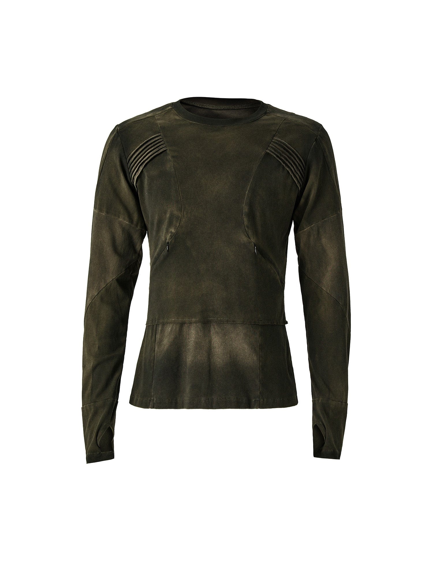 FLYERRER Washed Panelled Slim-Fit Long-Sleeve Tee