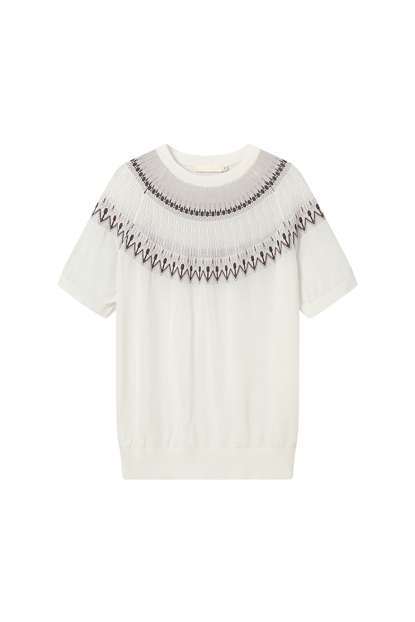 MOITIEDEPETALE Fair Isle Jacquard Tee
