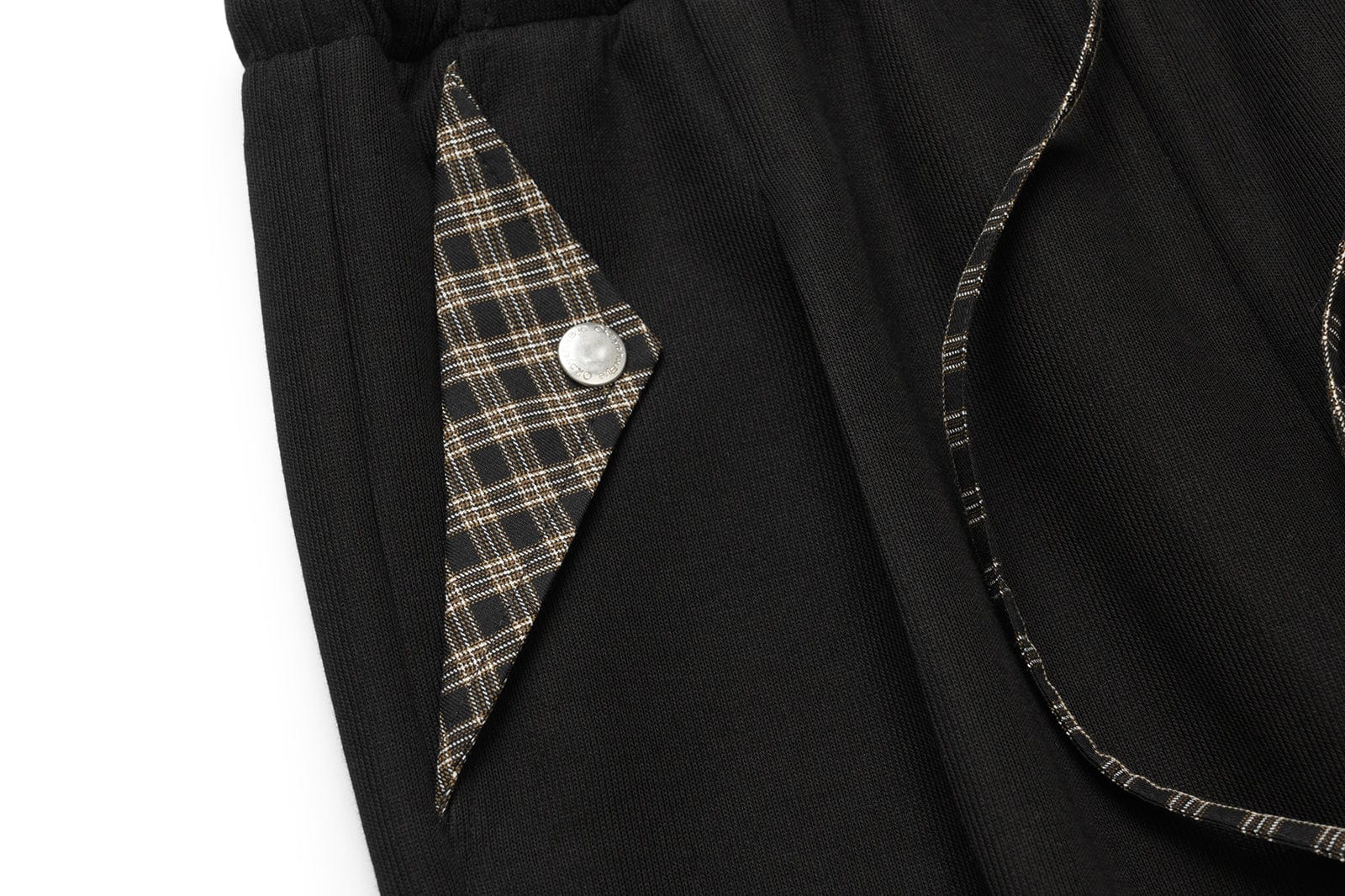OKAYTHXBYE Plaid Layered Waist Drawstring Sweatpants