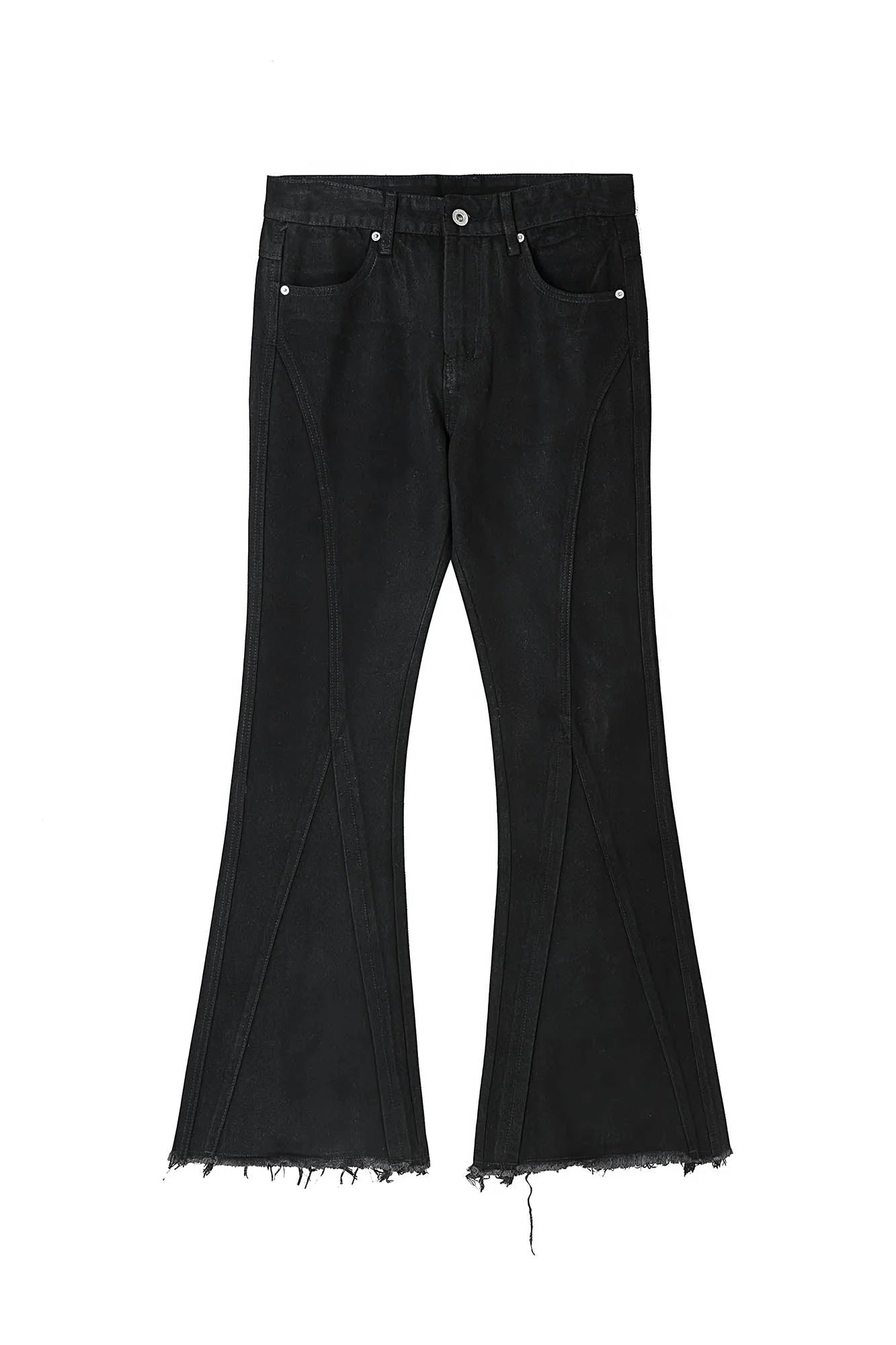 CLP Retro Frayed Slim Fit Flared Jeans
