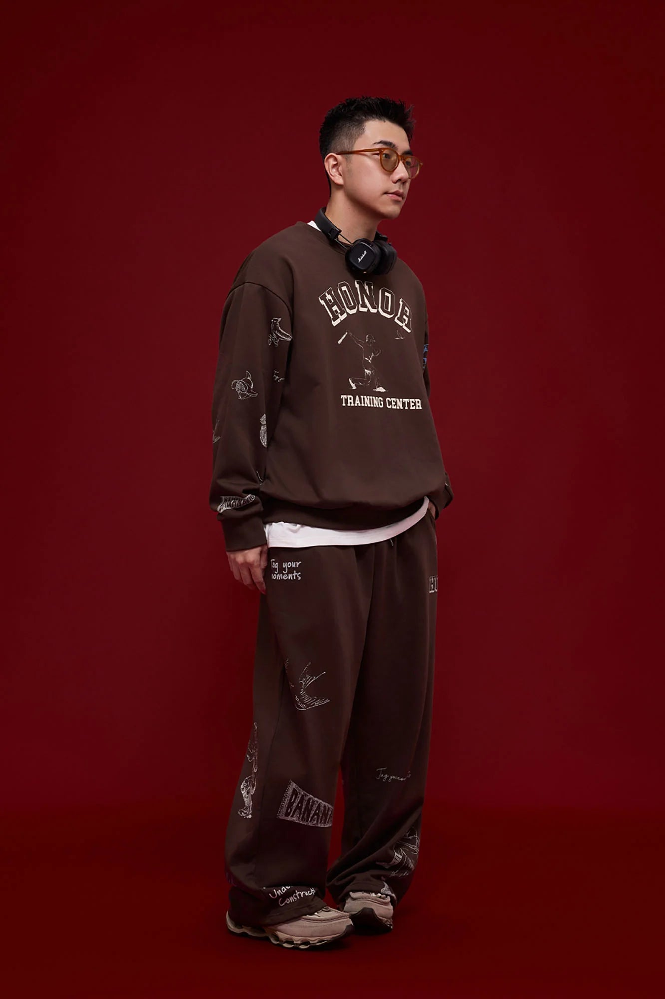 BANANA CLUB Classic Doodle Graphic Sweatpants