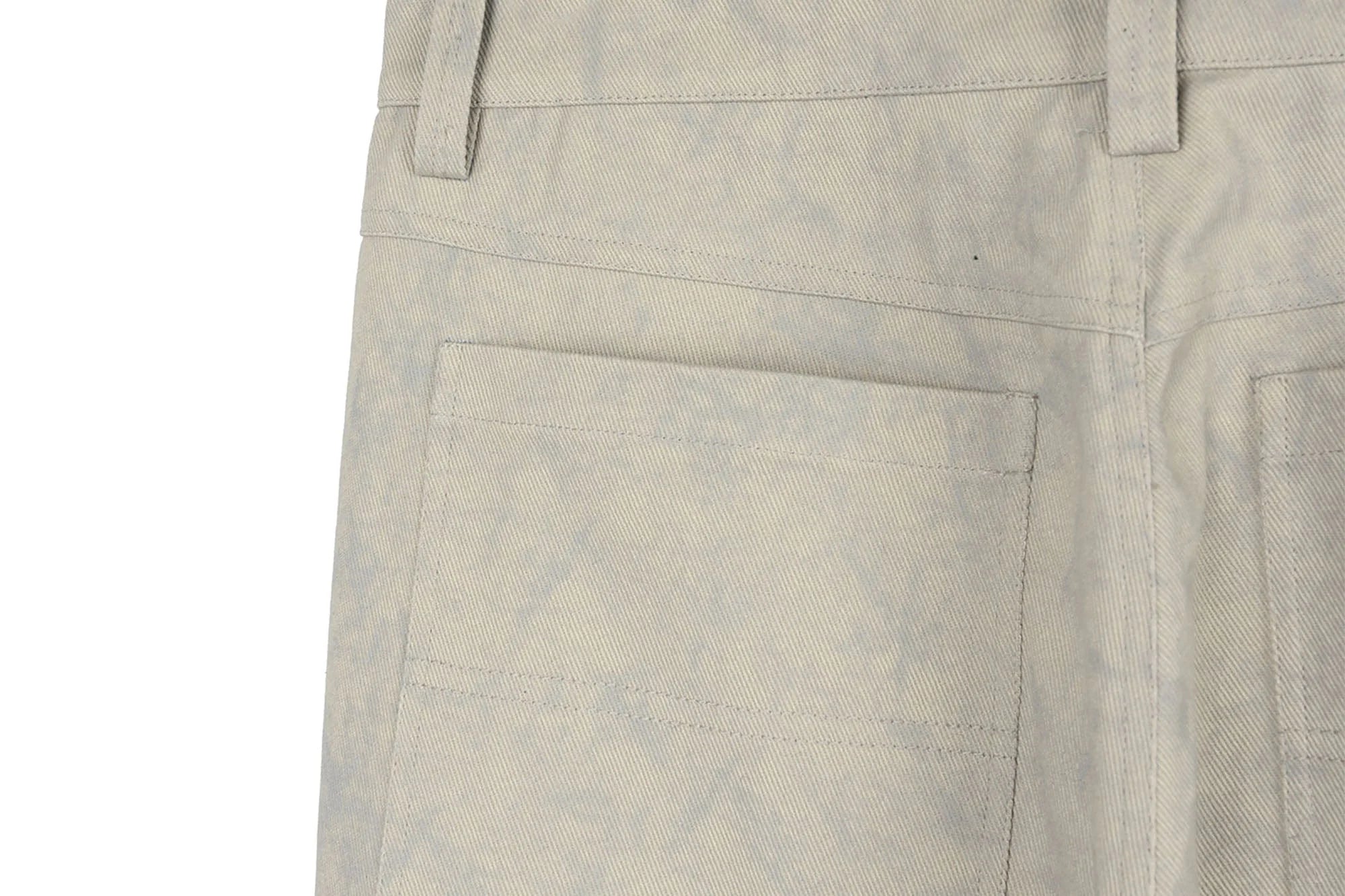 OKAYTHXBYE Muted Marble Multi-Pocket Panel Flared Cargo Pants