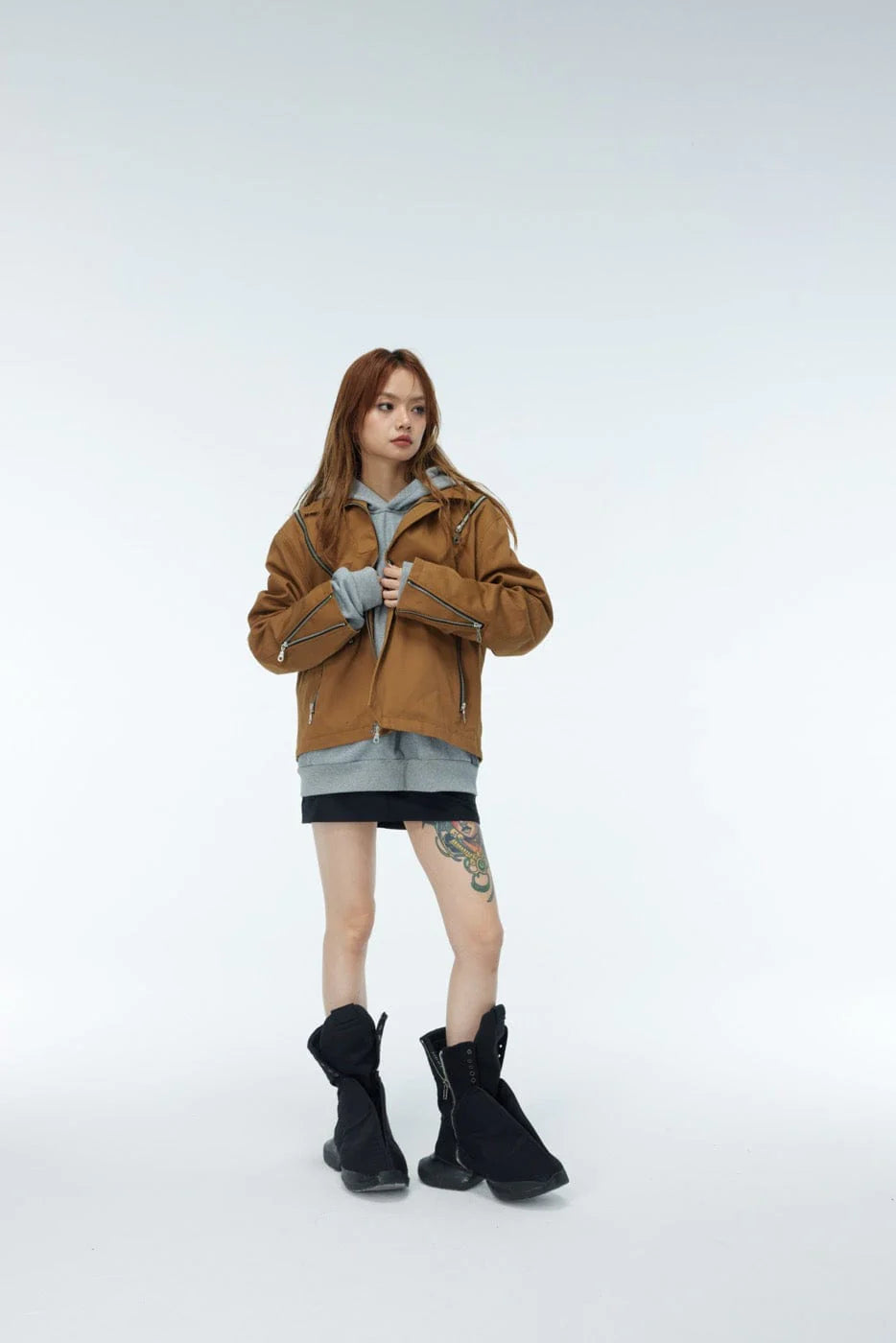 WHISTLEHUNTER Asymmetrical Zippers Jacket