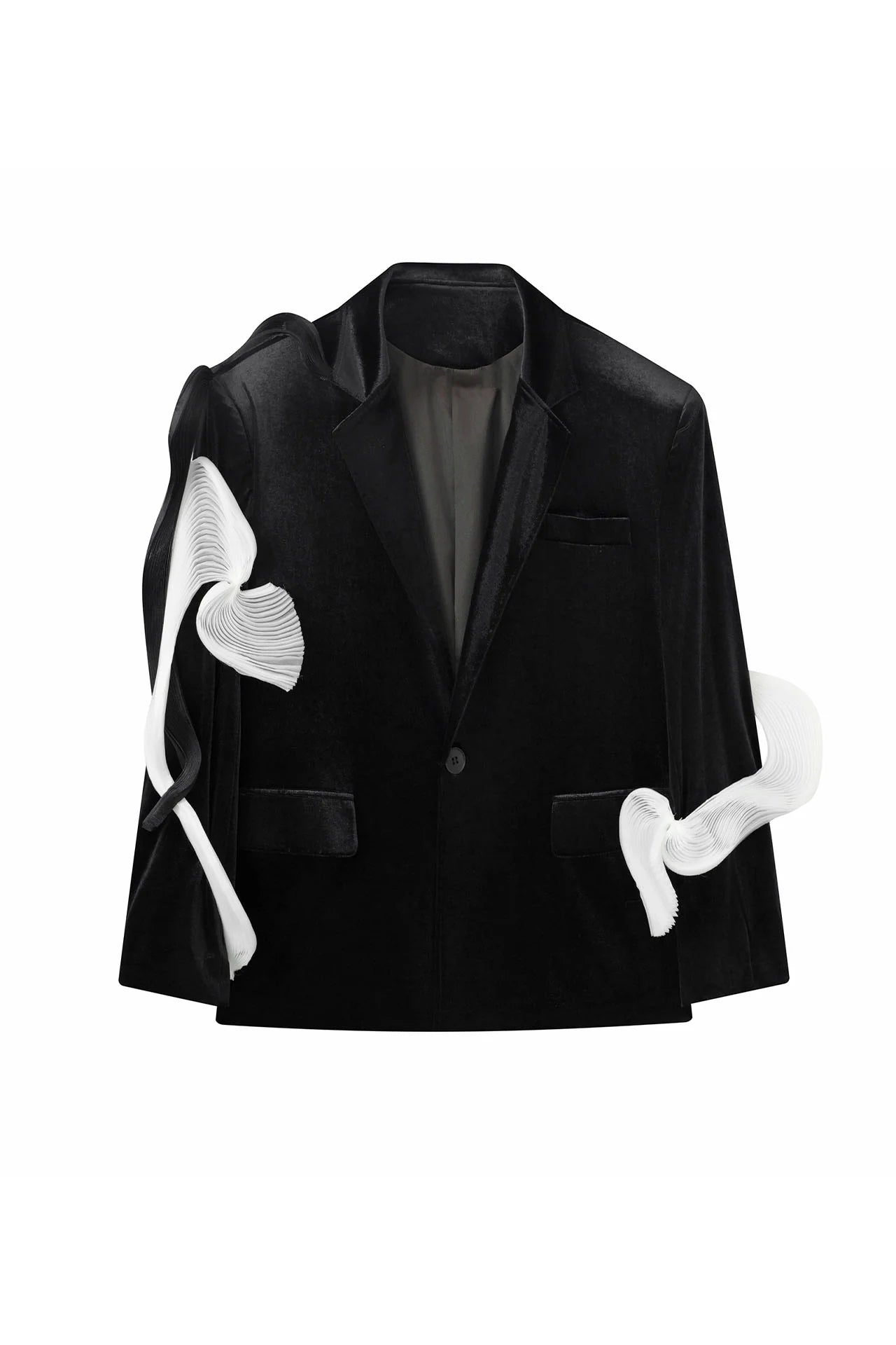 JIECHI Velvet Deep V Blazer