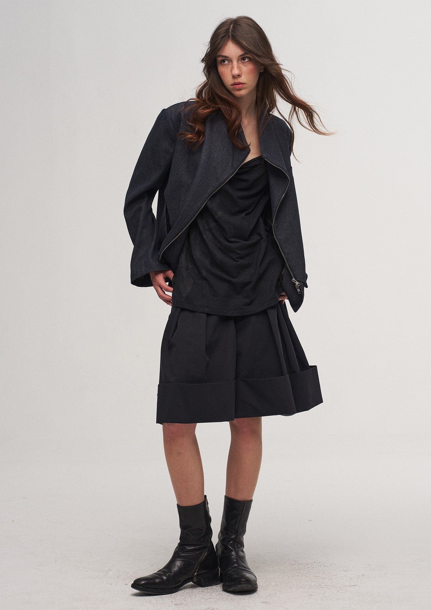 ILNya Nieternite Nifutur Double-Layer Weave Linen Jacket Blue