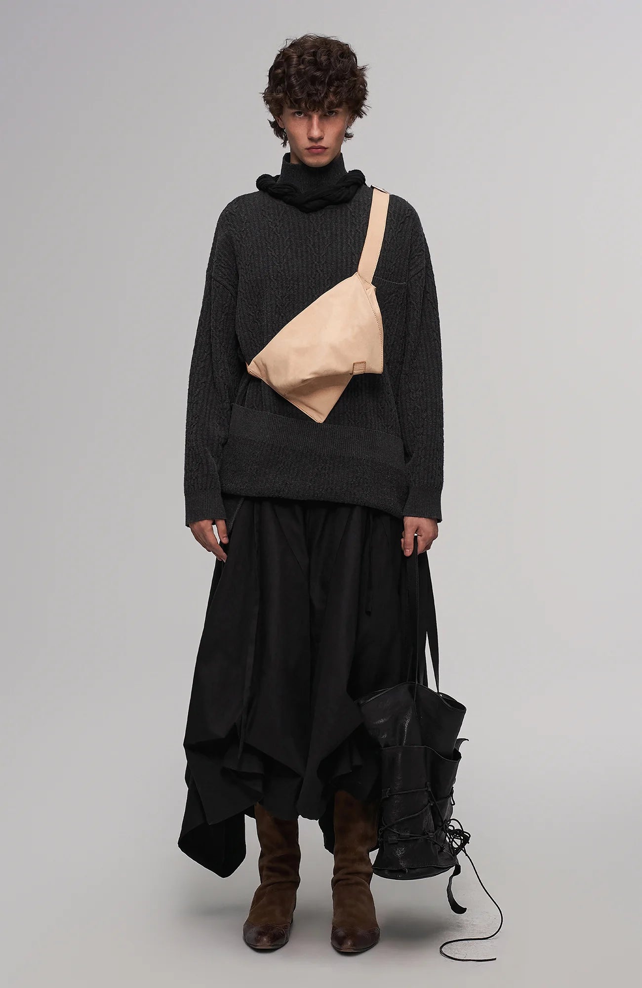 ILNya Nieternite Nifutur Asym Horsehide Buckled Sling Bag