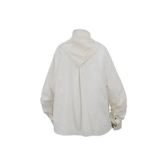 RELABEL Studded Detachable Scarf Shirt White