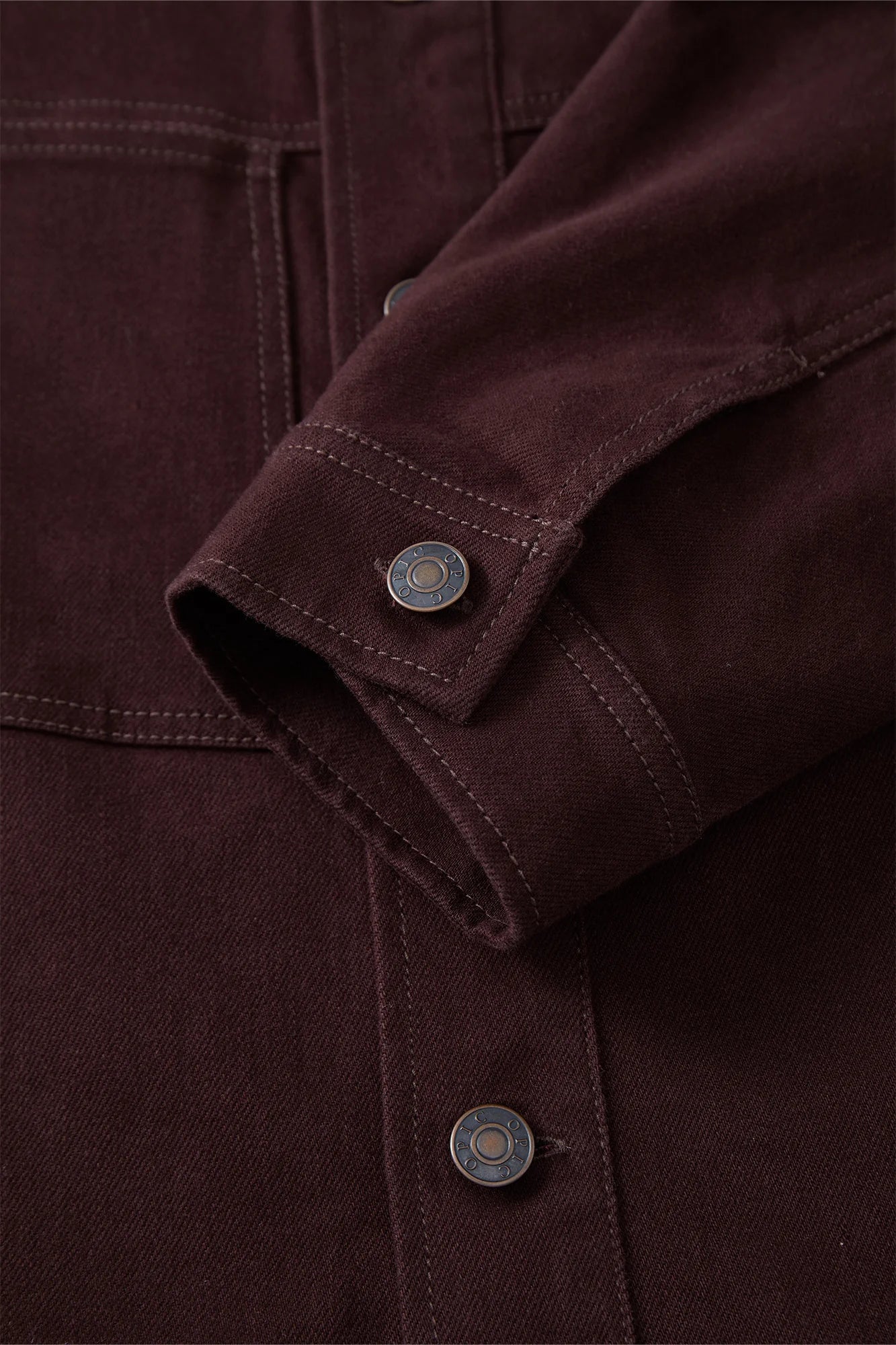 OPICLOTH Washed Patch-Pockets Curved-Cuffs Jacket