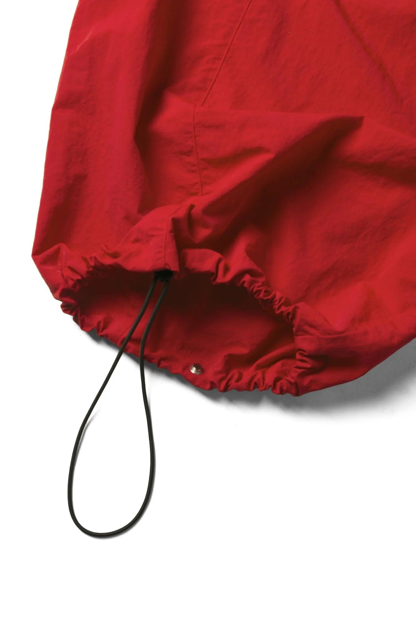 RELABEL Drawstring Layered Double-Waistband Parachute Pants Red