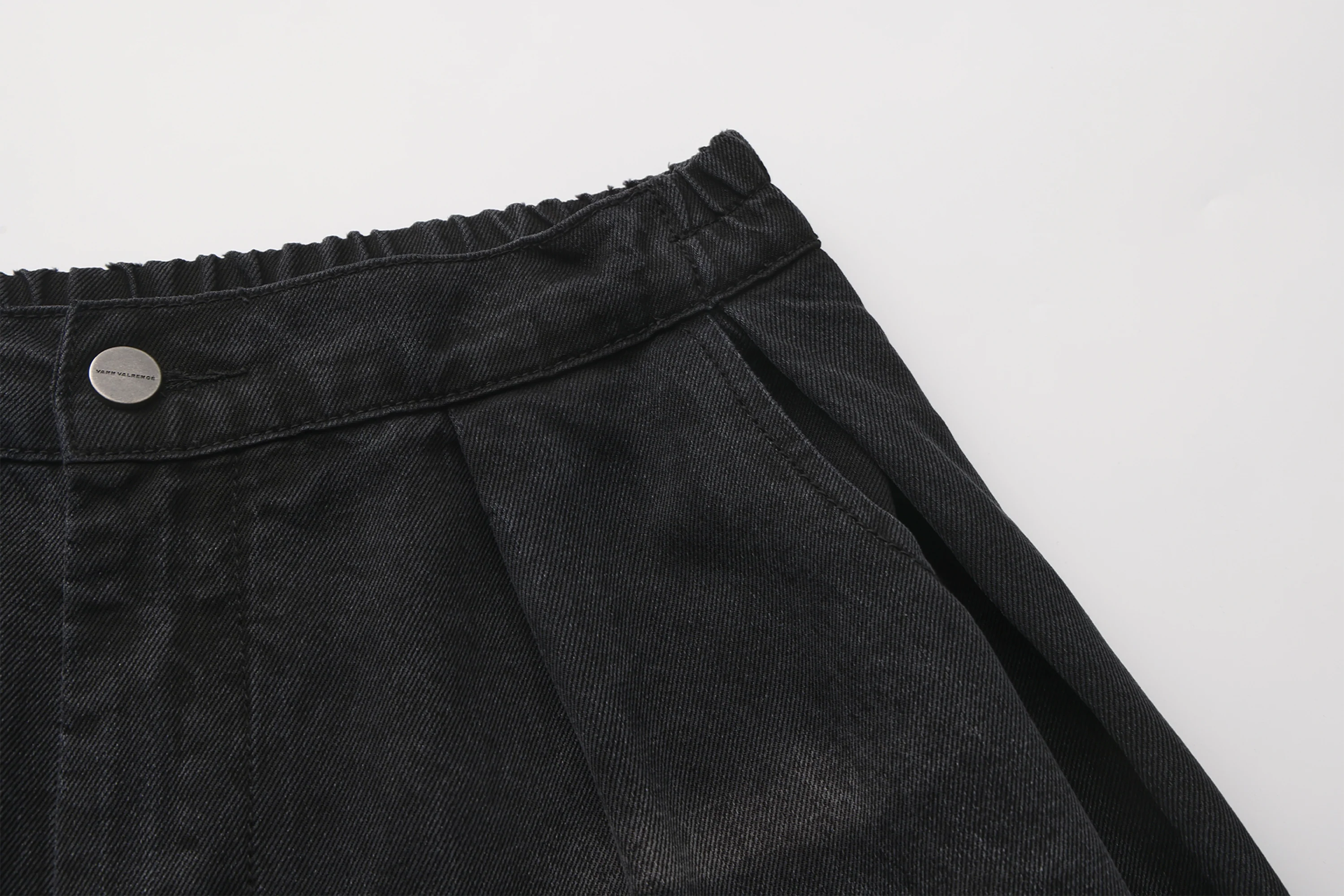 VANN VALRENCE Washed Rivet Tencel Straight-Leg Jeans