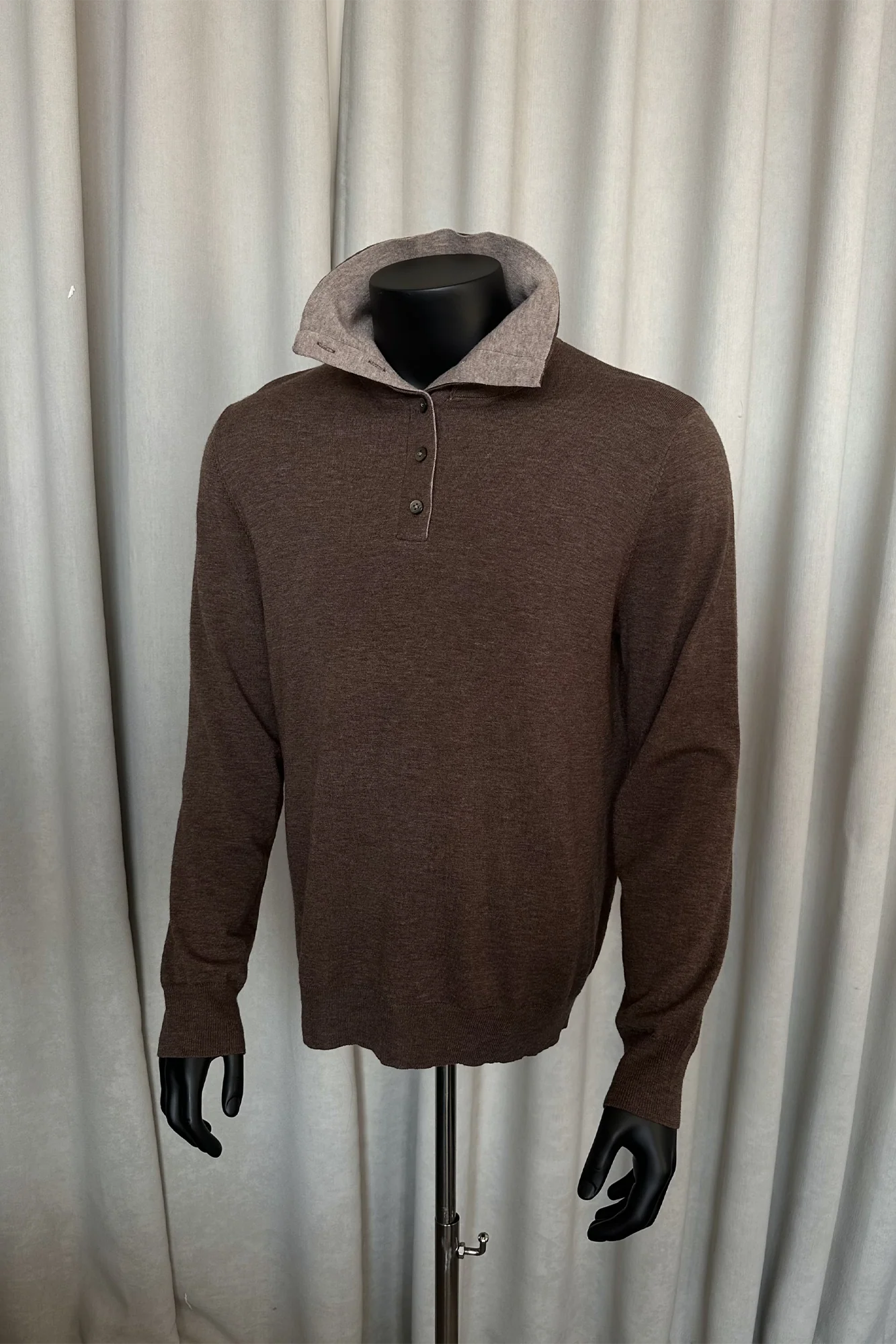 KREATE Double-Collar Wool-Blend Knit Polo