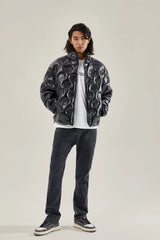 BONELESS High Collar Embossed Down Jacket