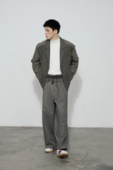 SAME FLOW Multi-Pocket Paneled Bomber-Sleeve Suit Jacket