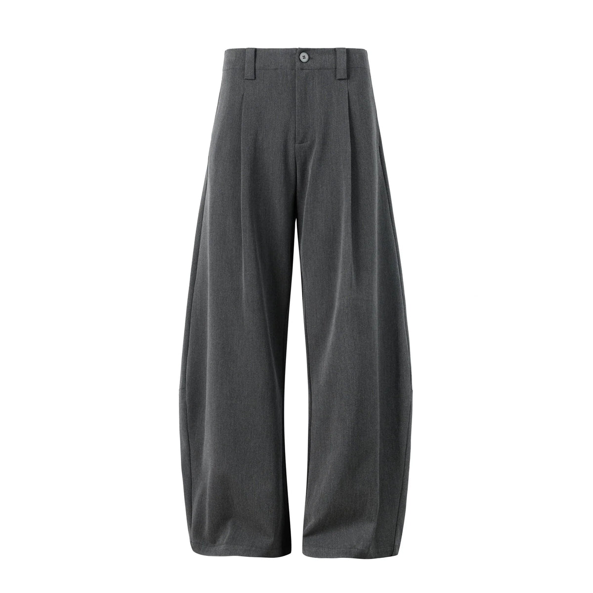 OKAYTHXBYE Pleated Curved Wide-Leg Trousers