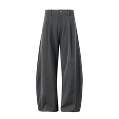 OKAYTHXBYE Pleated Curved Wide-Leg Trousers