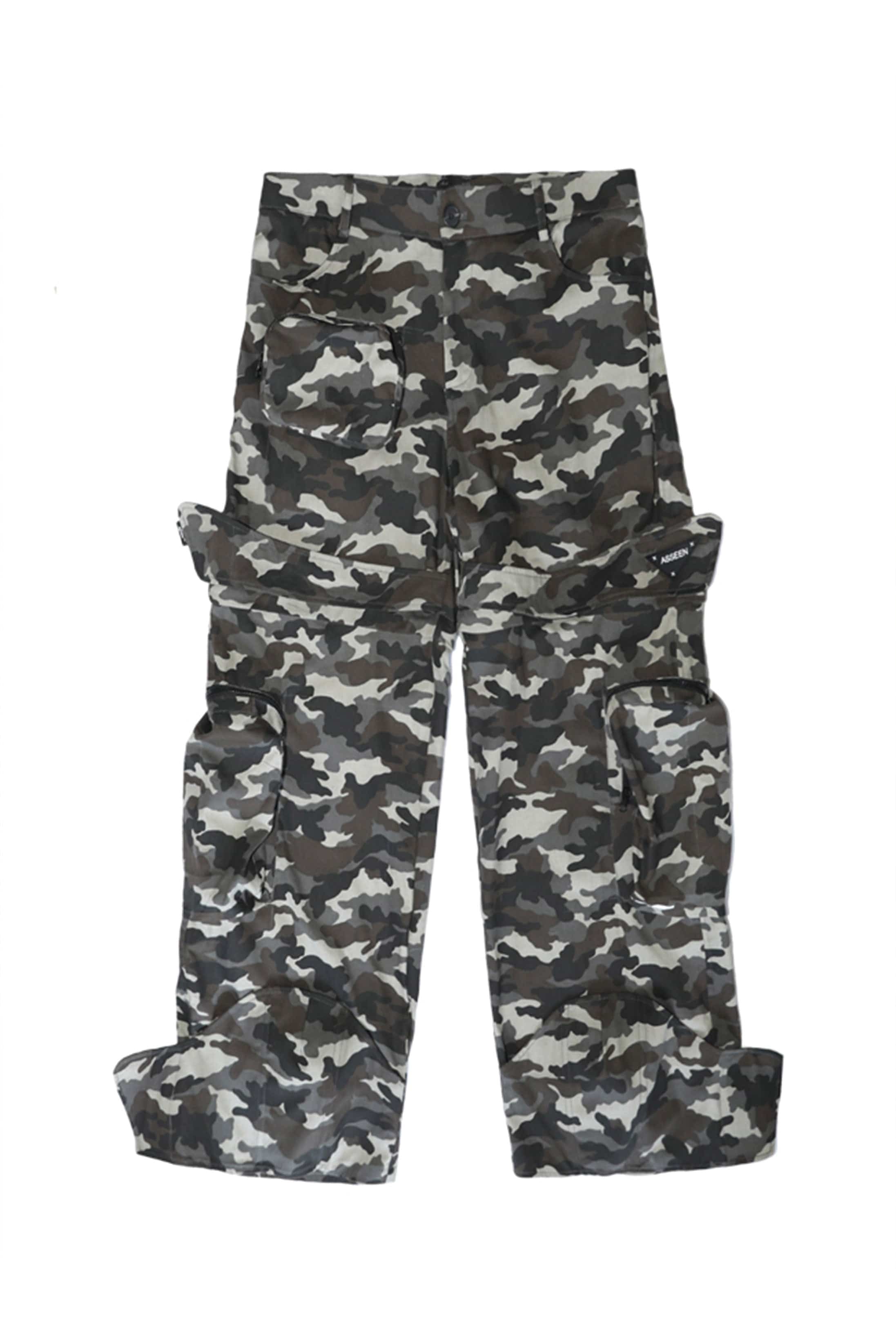 ASSEEN Detachable Multi-Pocket Camo Cargo Pants
