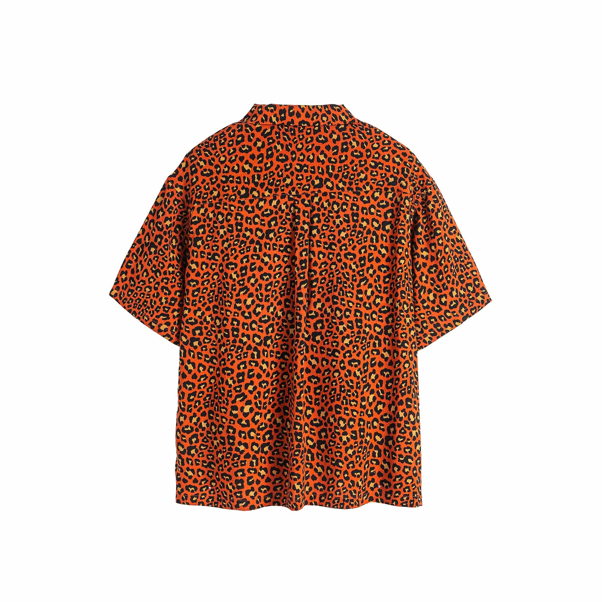 ME DA IGUAL Retro Leopard Full-Print Cuban Half Shirt