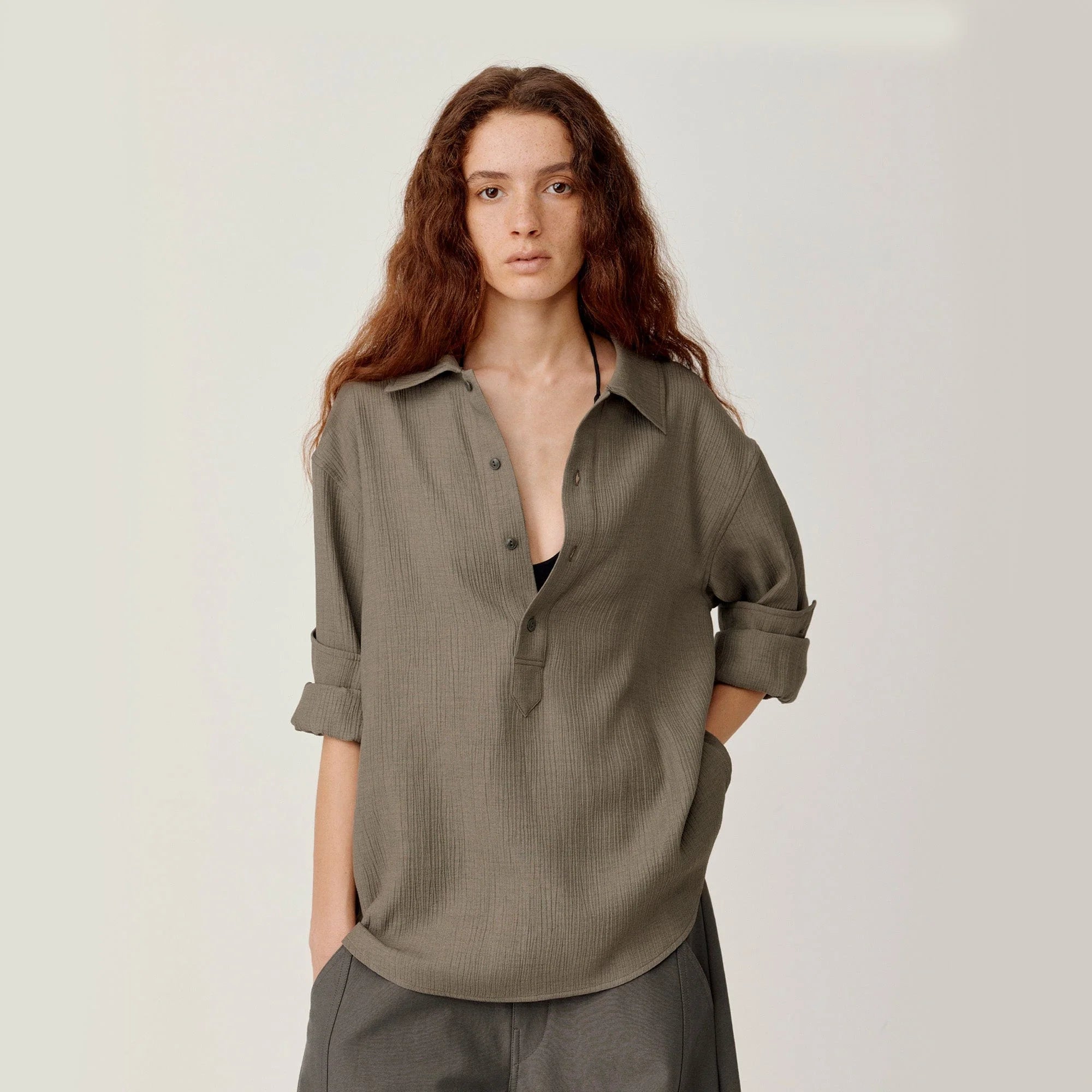 OPICLOTH Essential Crinkled Pullover