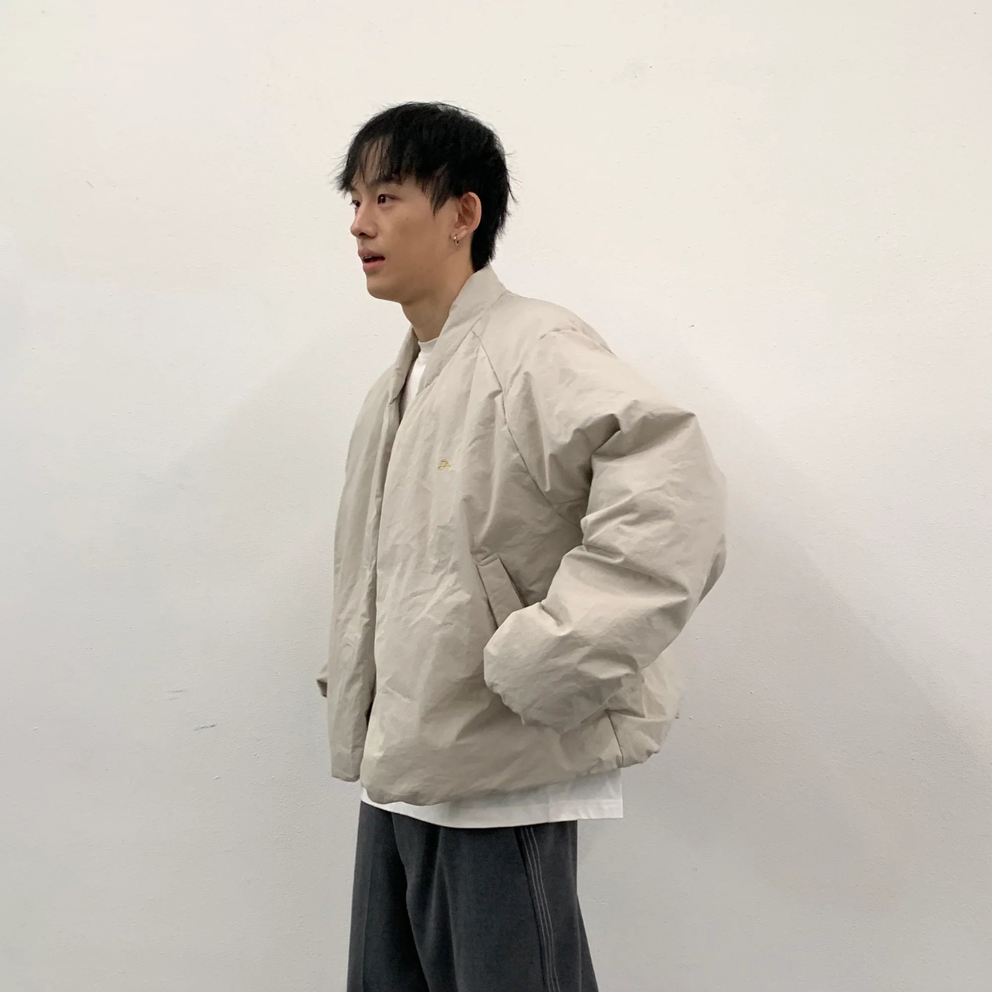 ROARINGWILD A ARCH Minimal Hidden Snap Puffer Jacket