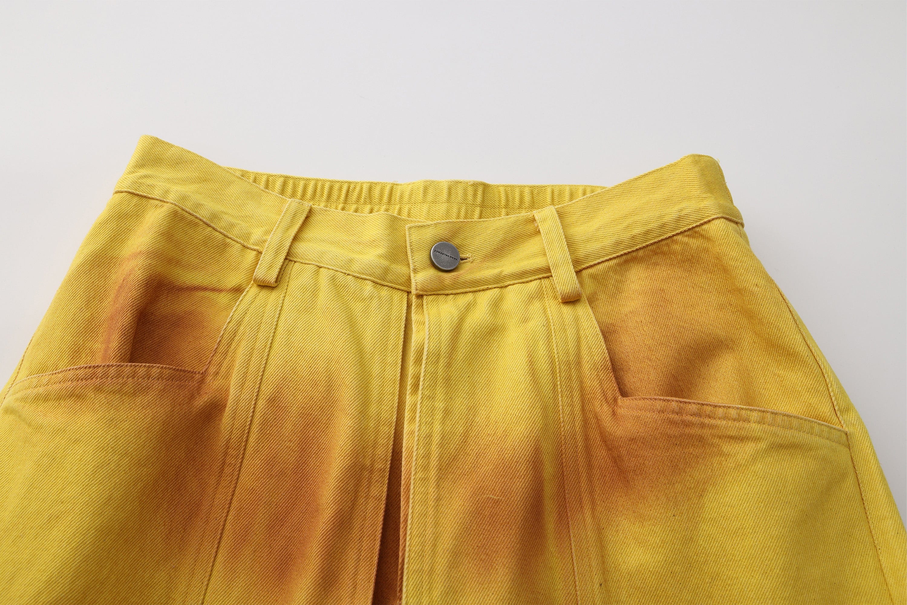 VANN VALRENCE Dye-Washed Convertible Wide-Leg Pants