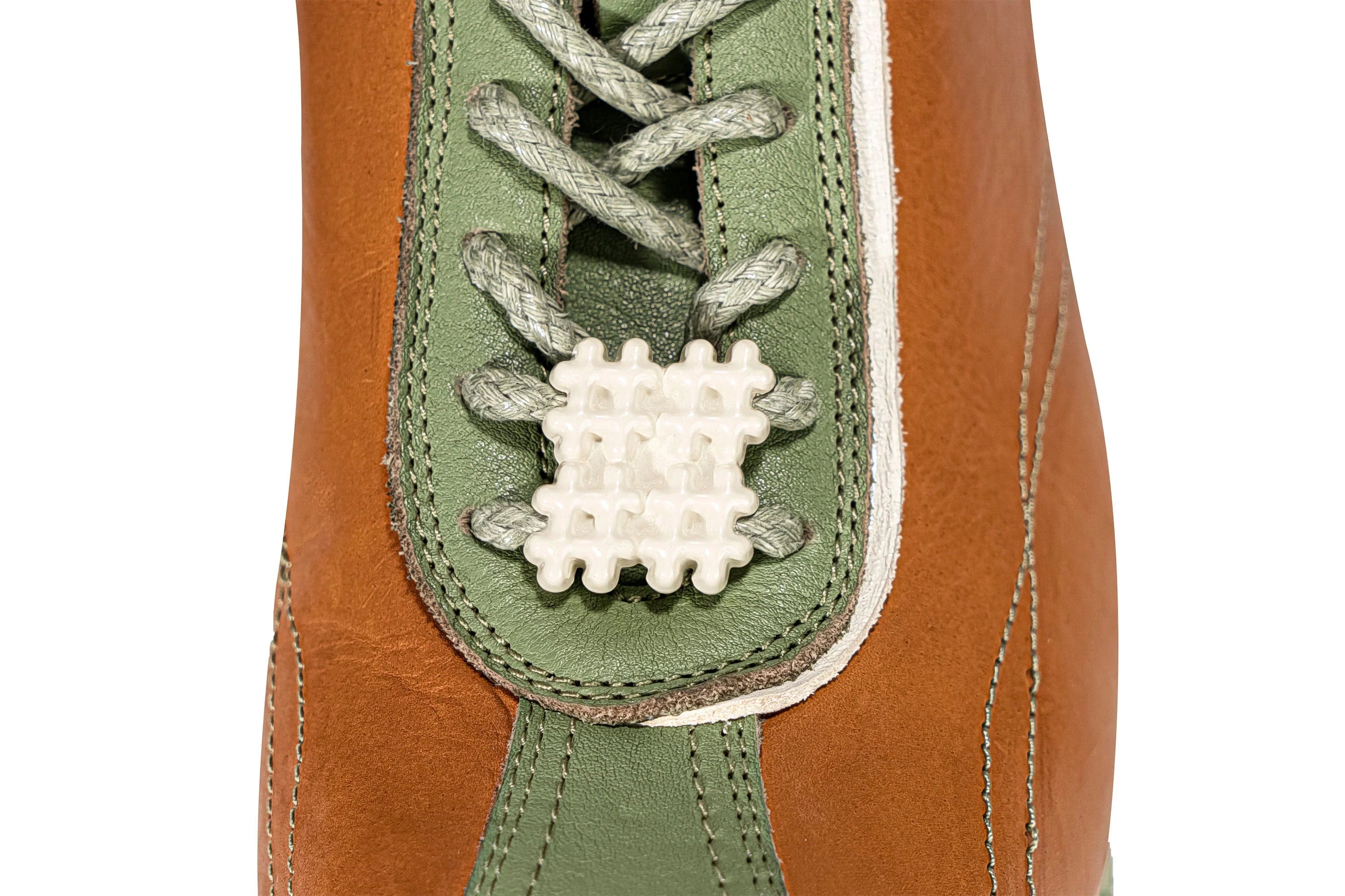 REWRITE Contrast Jagged Sole Leather Derby Shoes