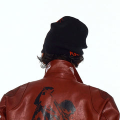 FLYERRER Grunge Cross Jacquard Slouch Beanie