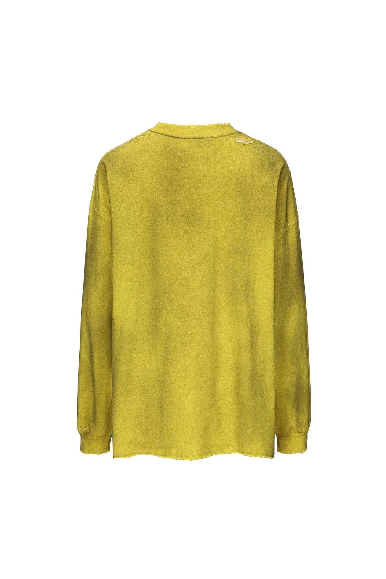 VANN VALRENCE Distressed Contrast Graphic Long-Sleeve Tee