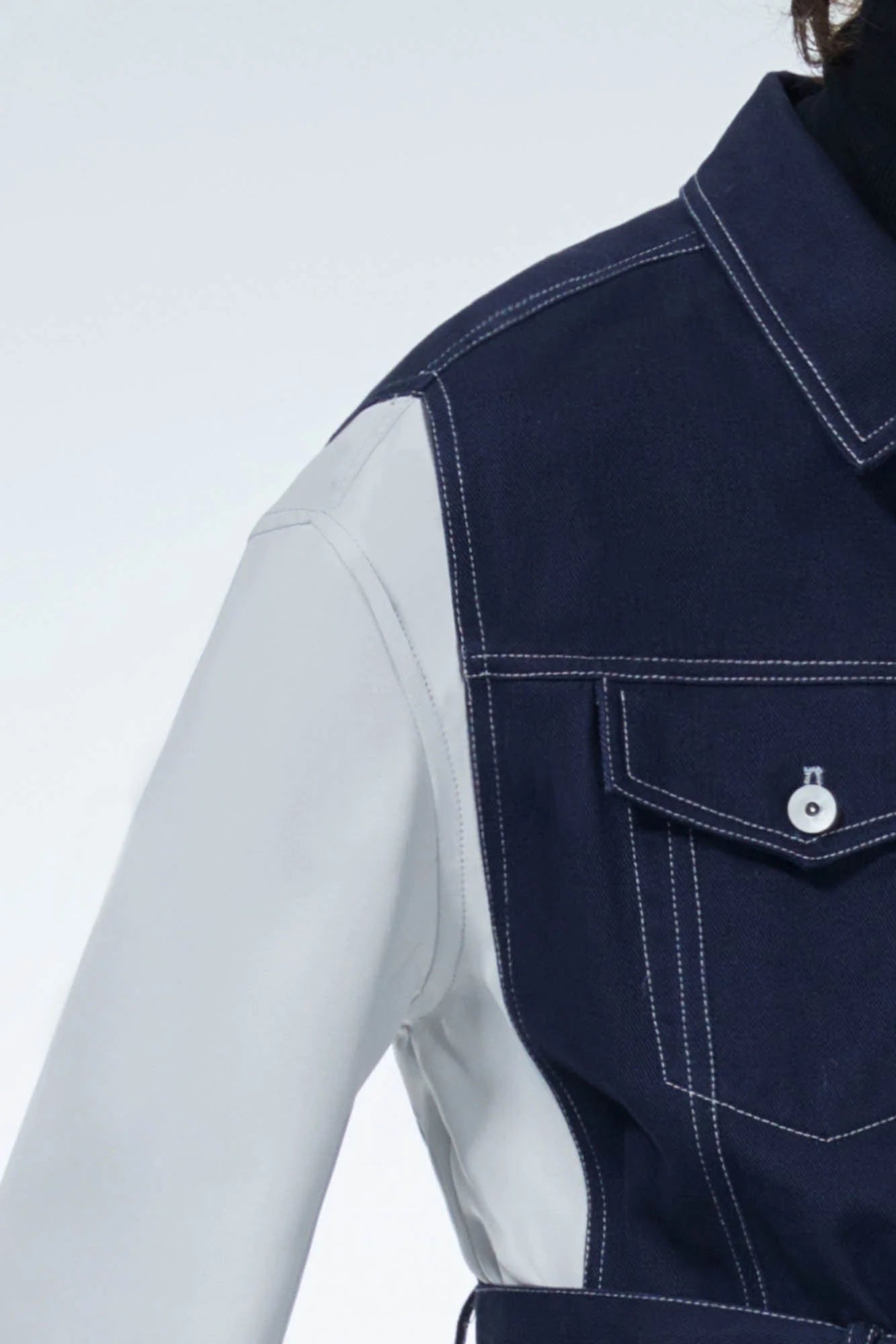 LOSTNFOUND Spliced Stitch Strappy Jacket