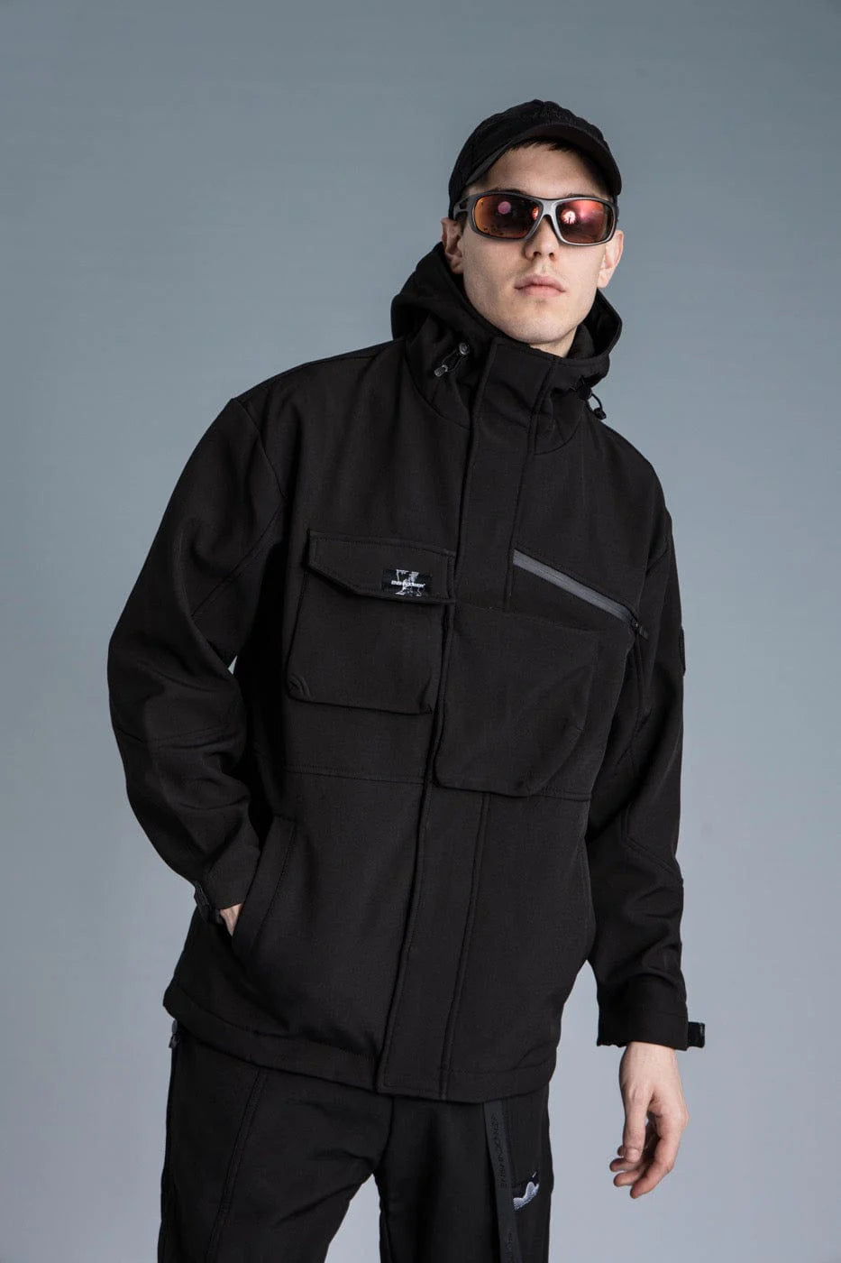 ENSHADOWER Asymmetrical Front Pocket Gorpcore Windbreaker