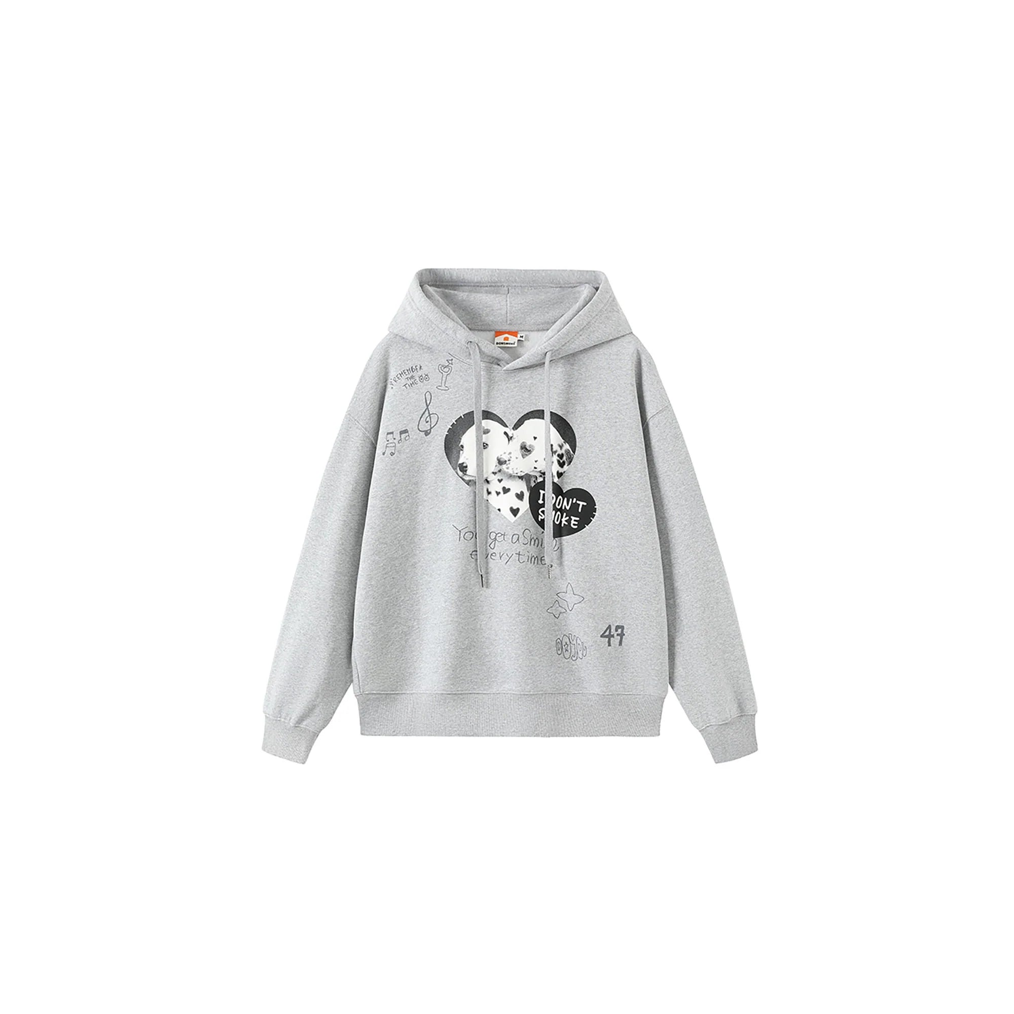 DONSMOKE Puppy Heart Doodle Hoodie