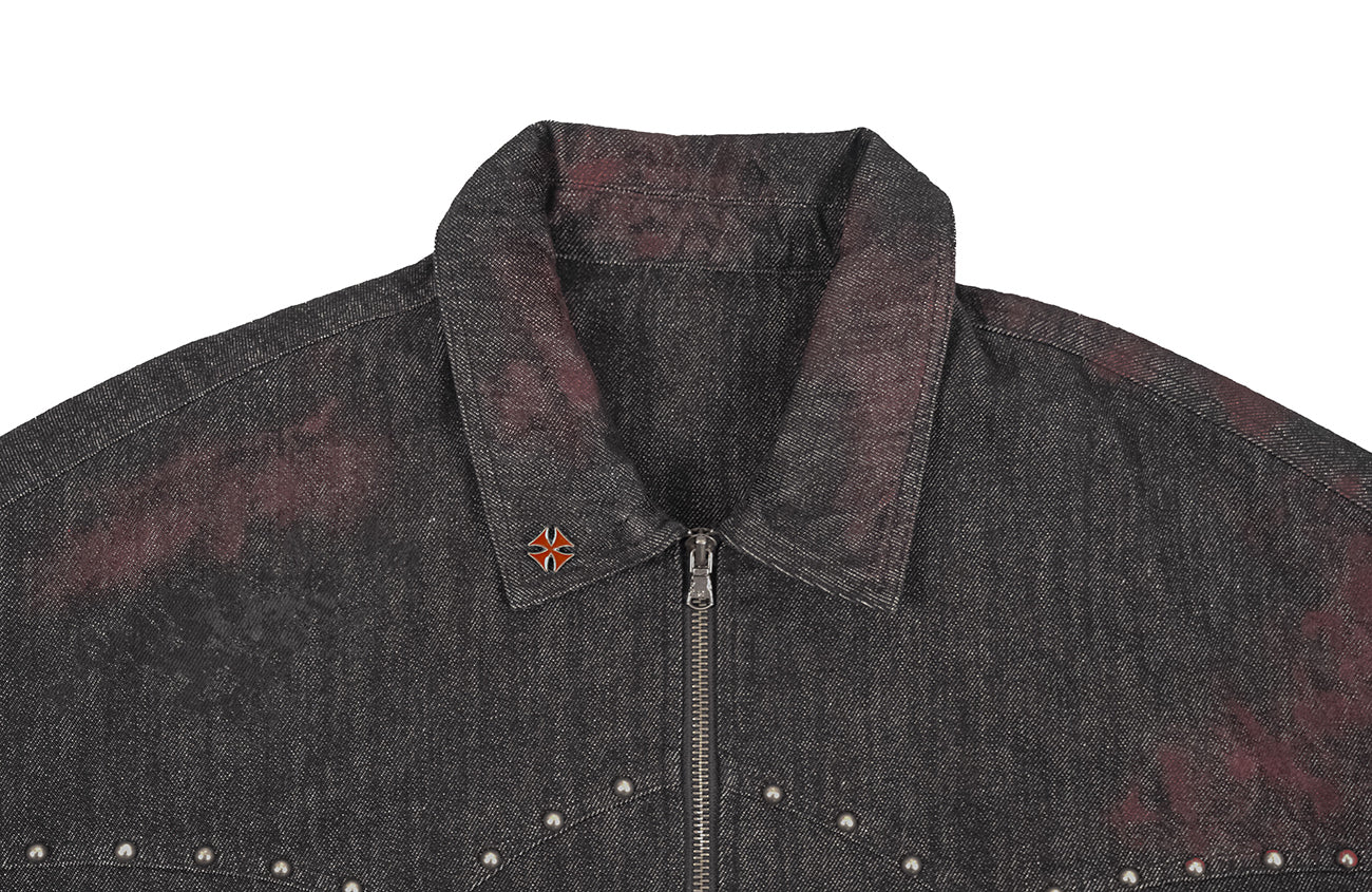 UNDERWATER Bloodstained Raw Denim Jacket